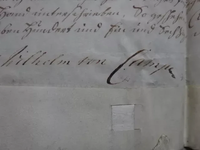 Campe - Lehnsurkunde 1761