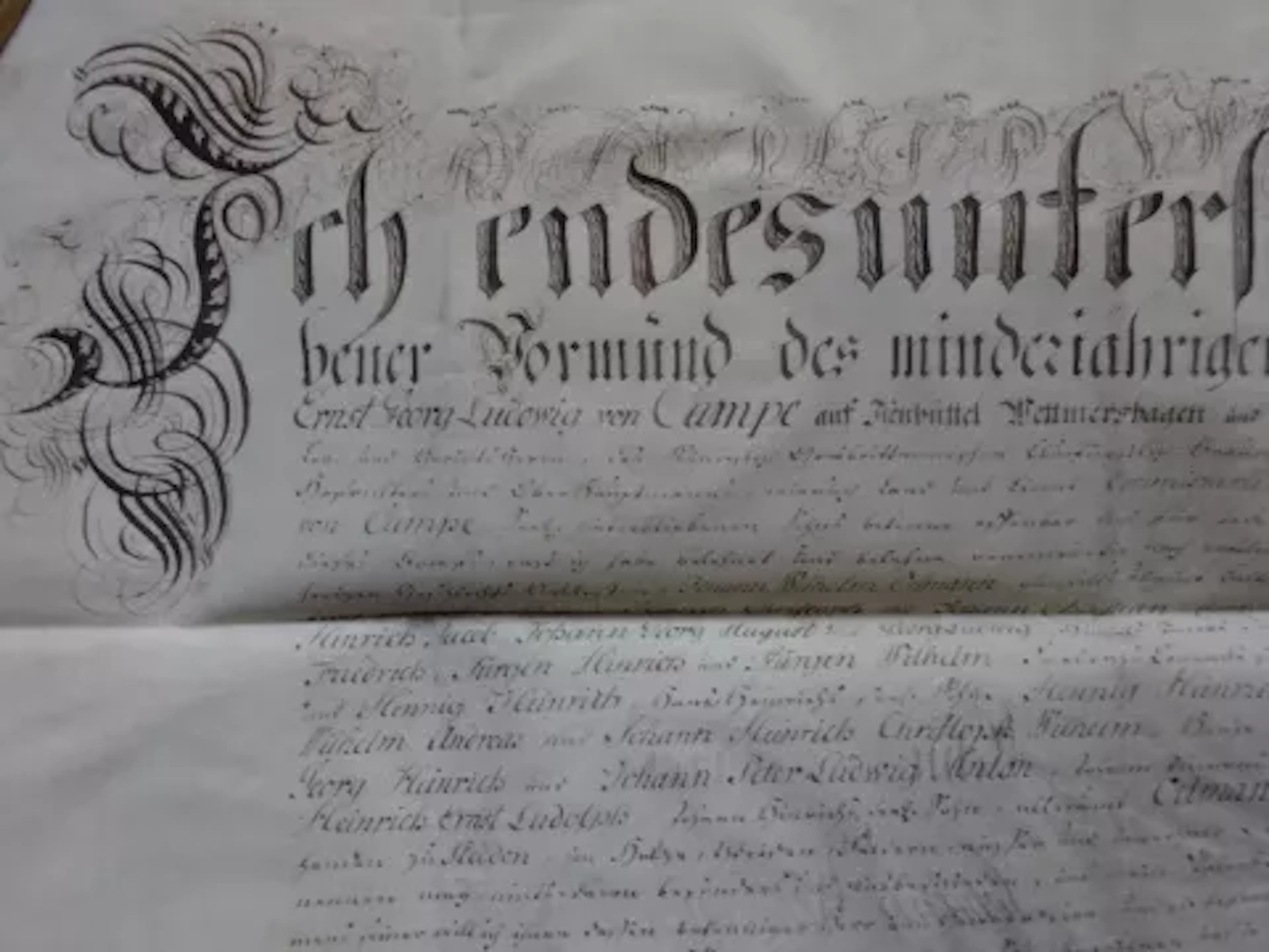 Campe - Lehnsurkunde 1789