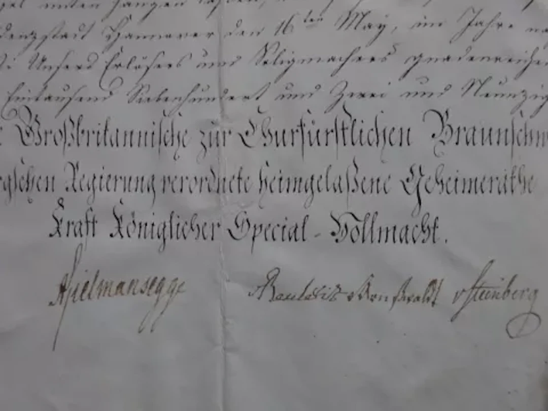 Georg III. - Erblehnsbrief 1792