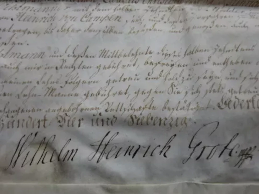 Grote - Lehnsurkunde 1774