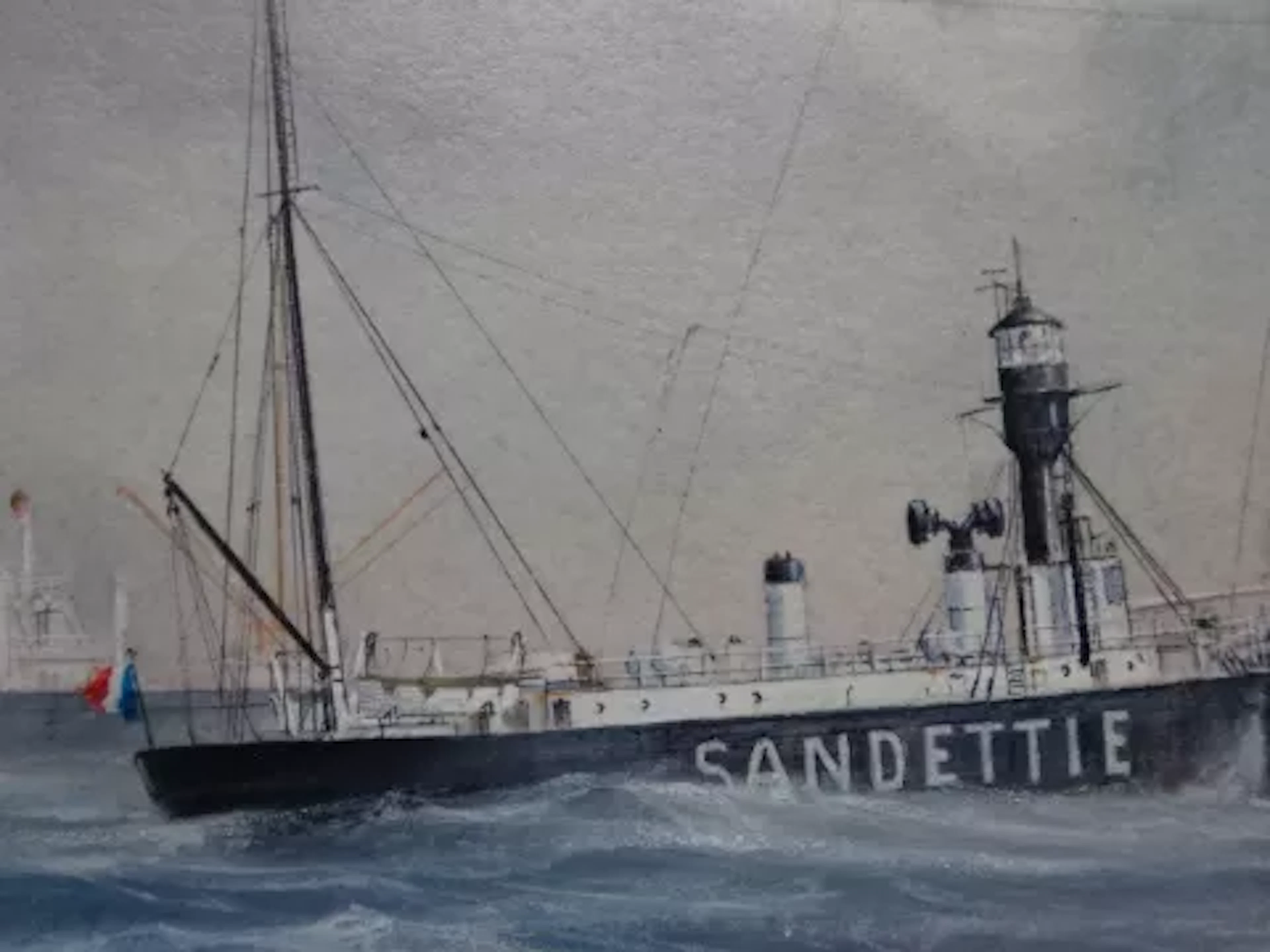 Jürgens - Feuerschiff mit Frachter
