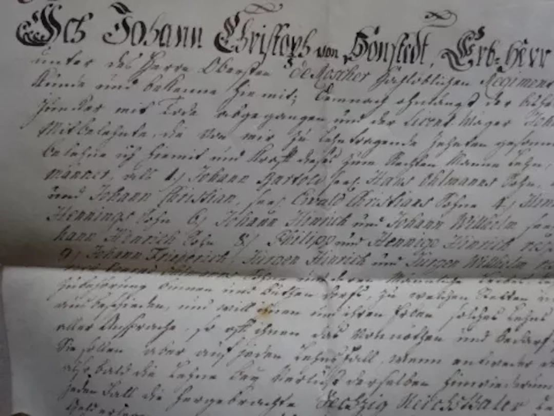 Honstedt - Lehnsurkunde 1757