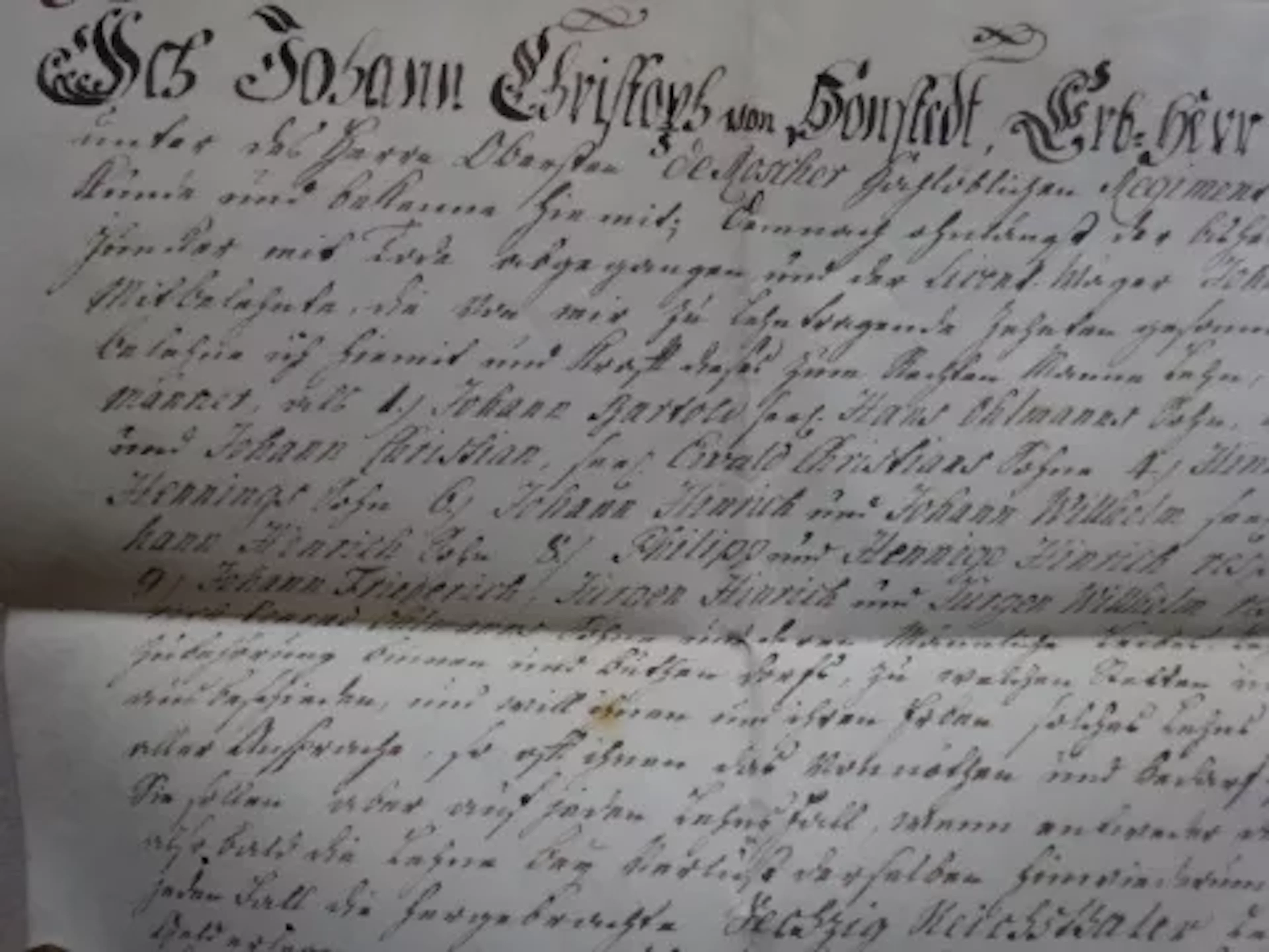 Honstedt - Lehnsurkunde 1757