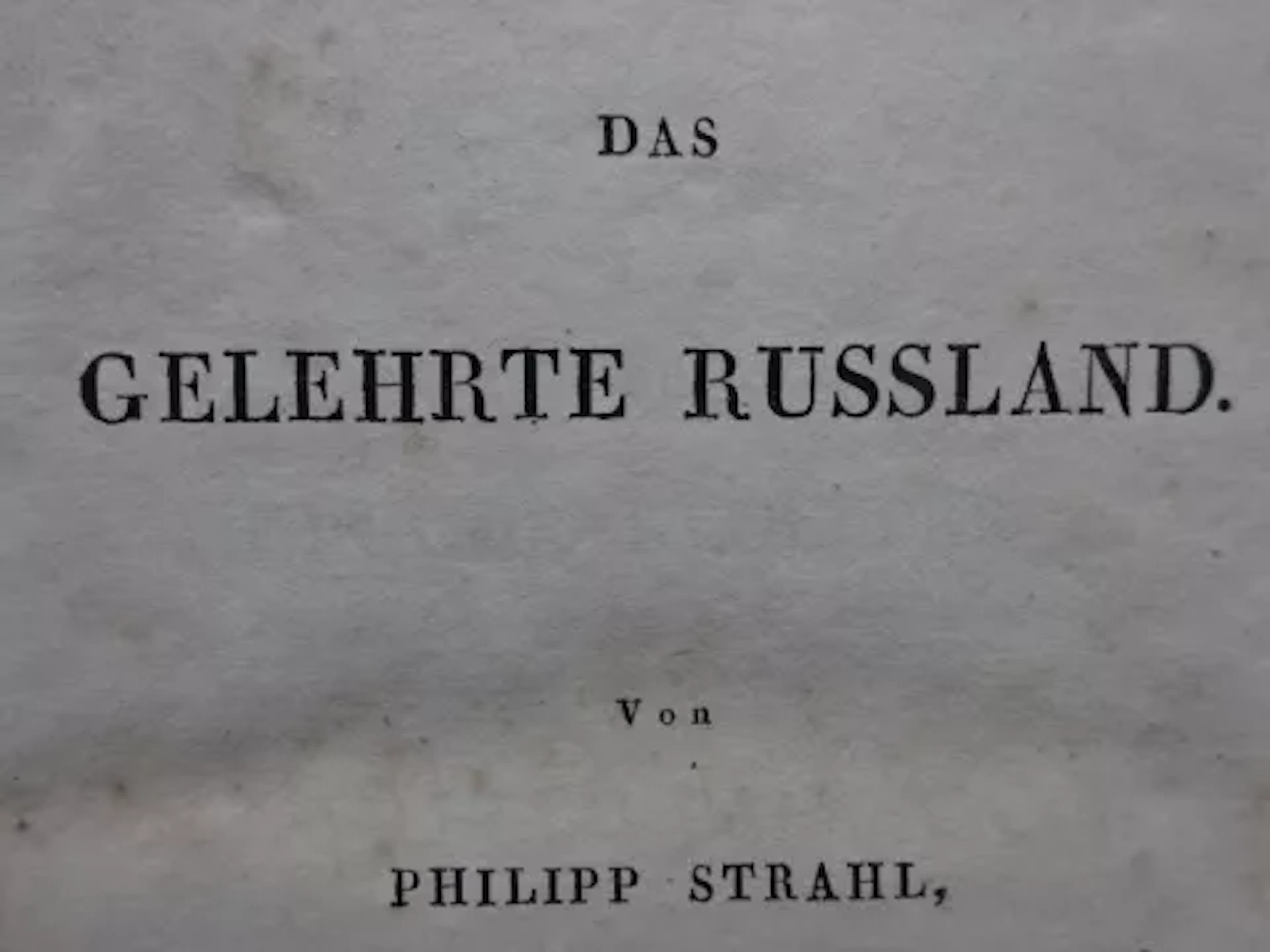 Strahl - Gelehrte Russland
