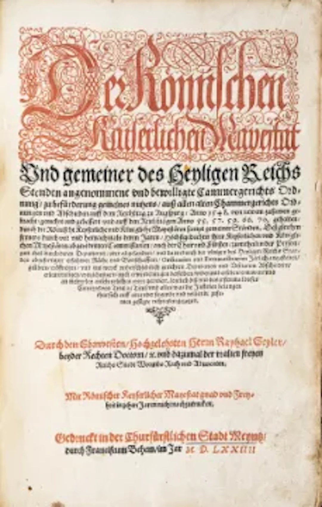 Seiler - Cammergerichts Ordnung