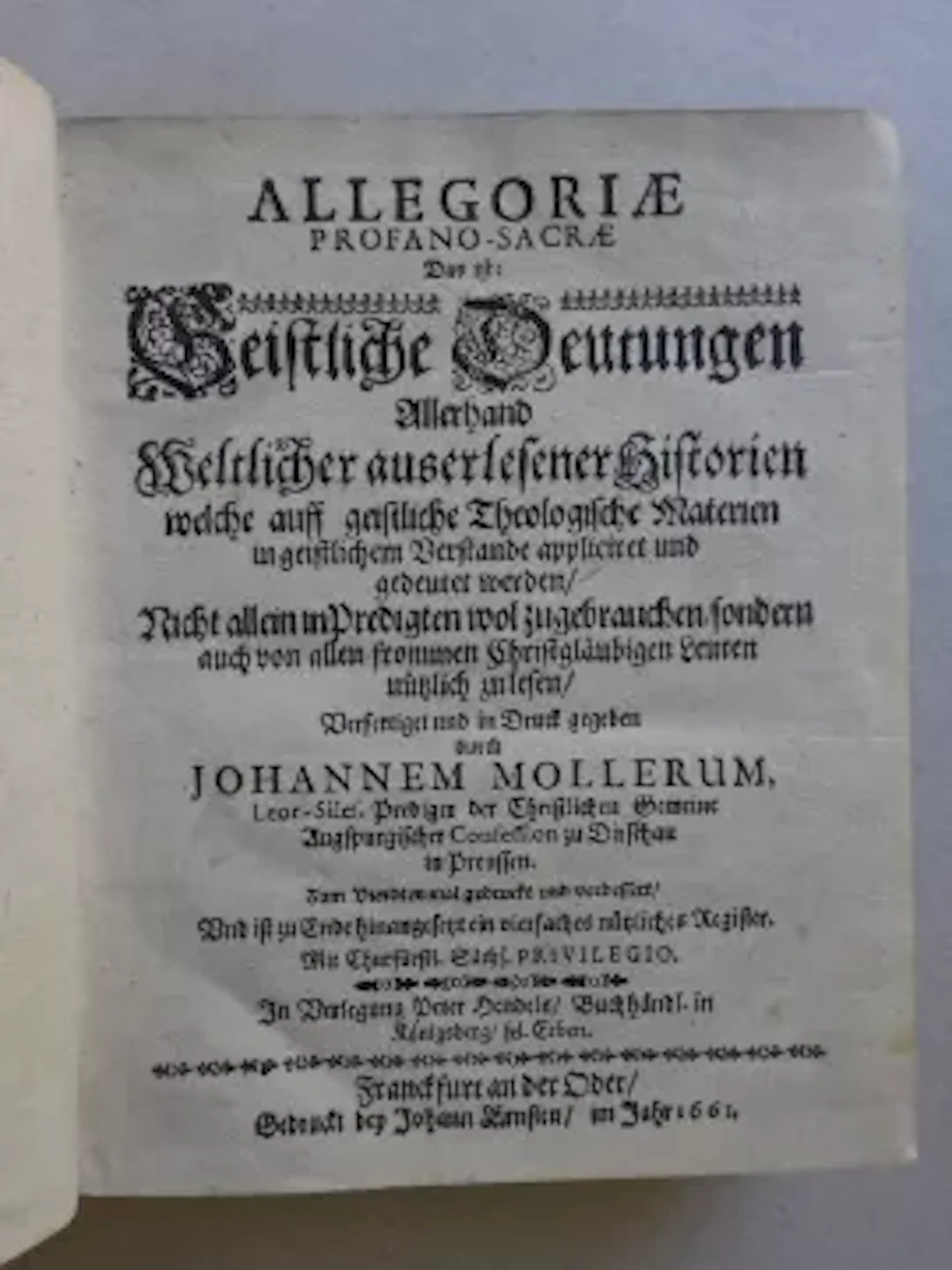 Moller - Allegoriae profano-sacrae