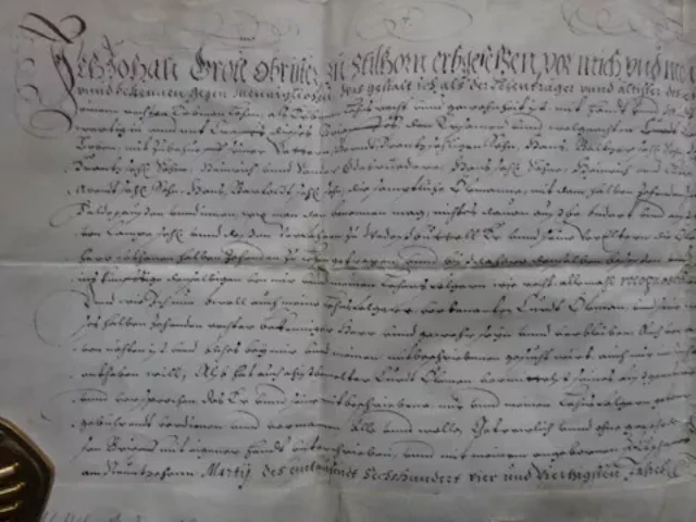 Grote - Lehnsurkunde 1644