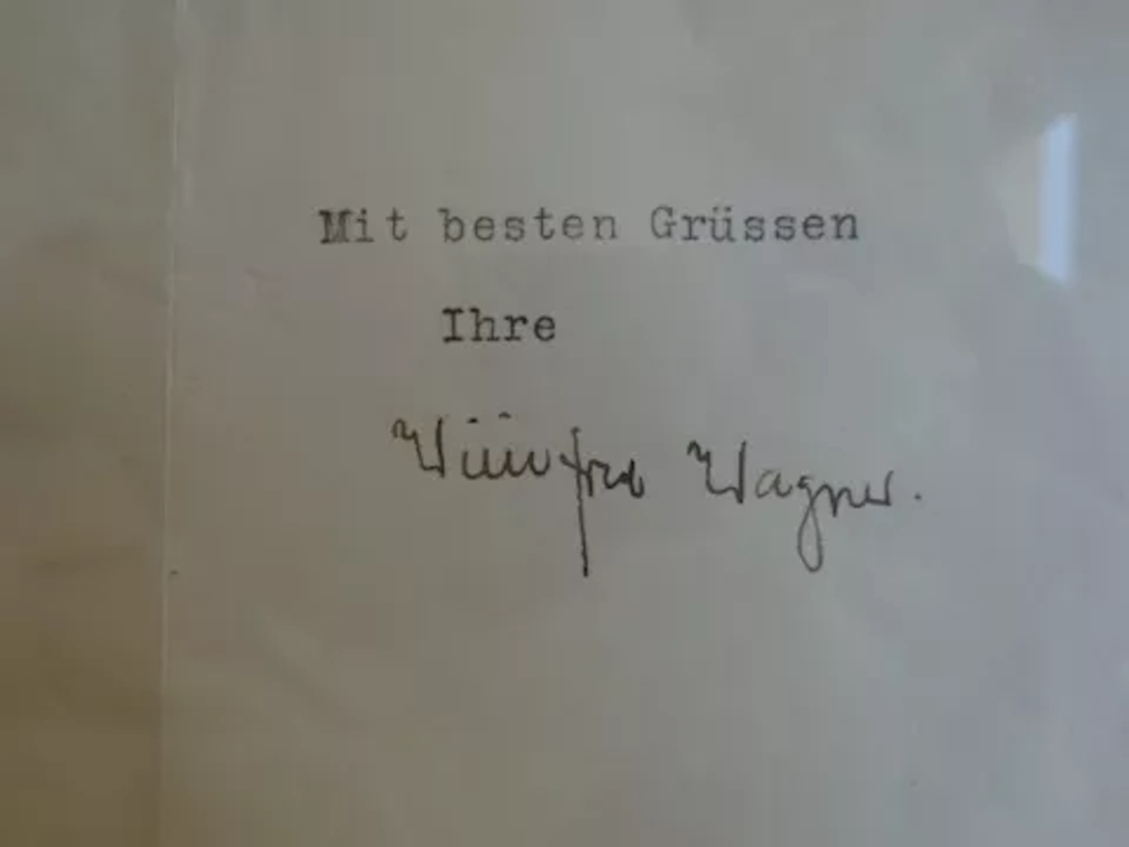 Furtwängler/Wagner - 2 Briefe