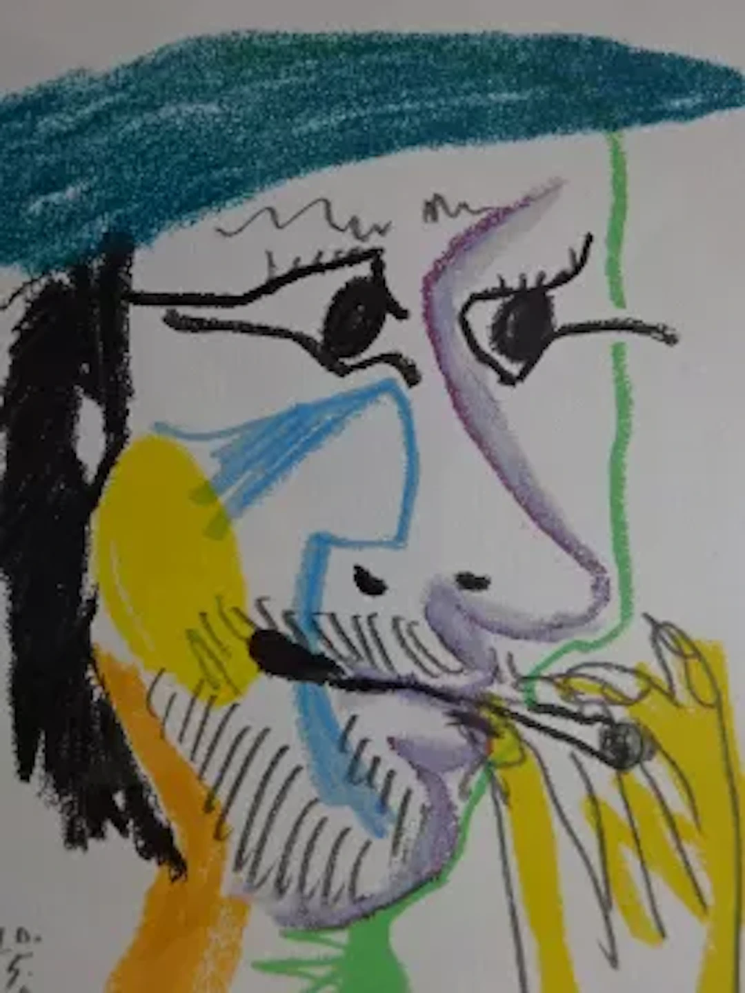 Picasso - Porträt mit Zigarette