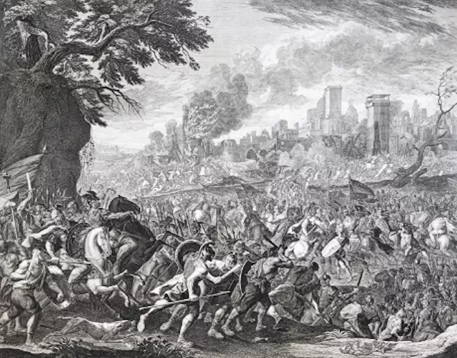 Ridinger - Belagerung Halicarnassus