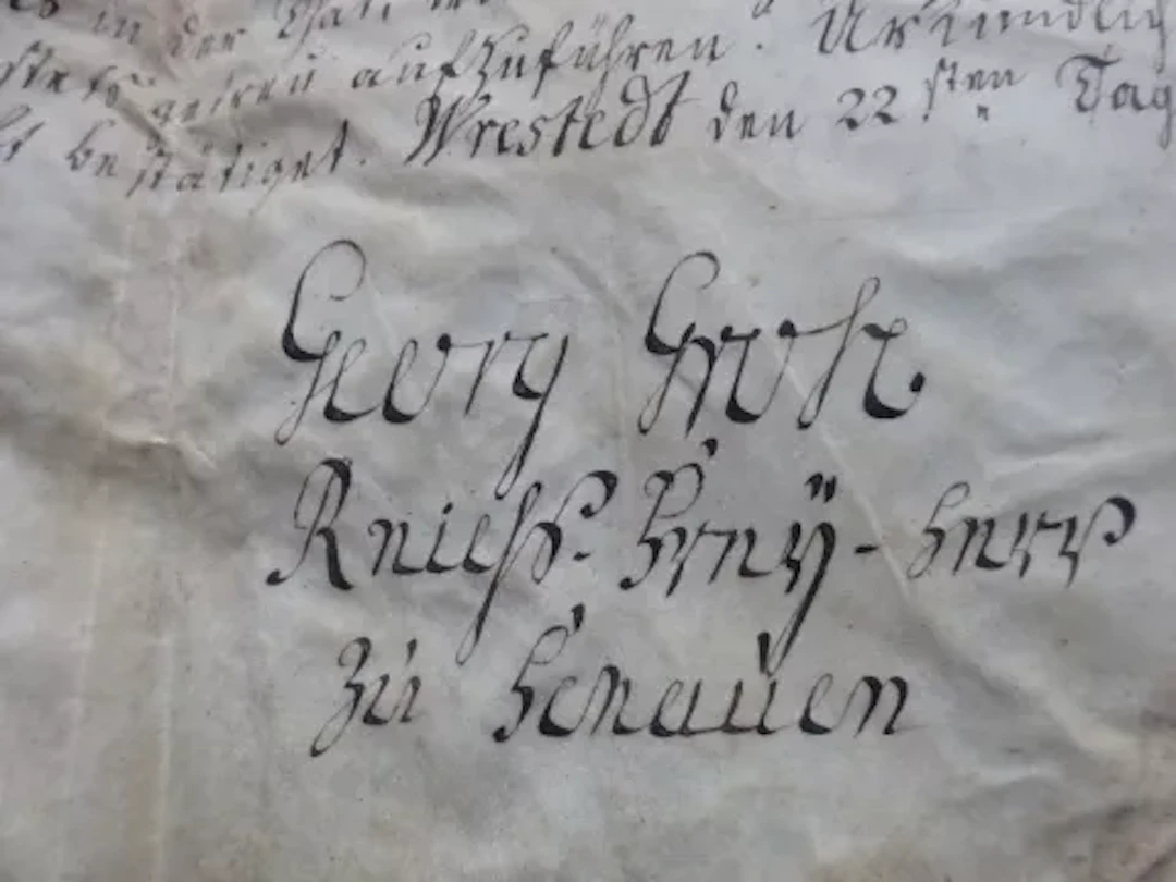 Grote - Lehnsurkunde 1756