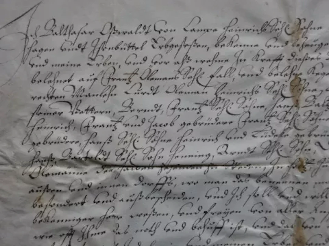 Campe - Lehnsurkunde 1643