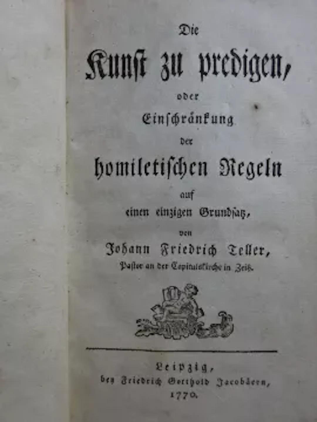 Teller - Kunst zu predigen