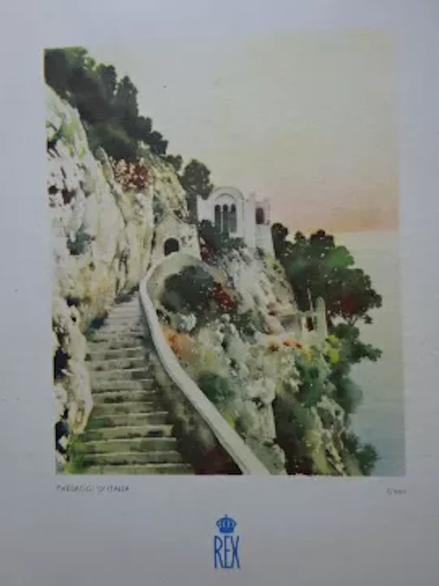 Menü-Deckkarten der SS REX, 115 Stück