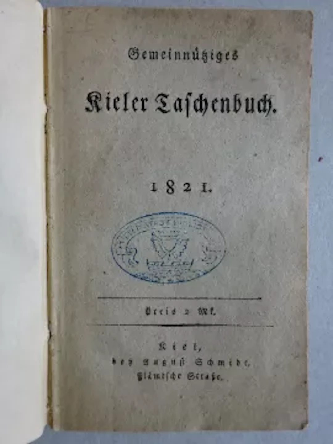 Kieler Taschenbuch 1821