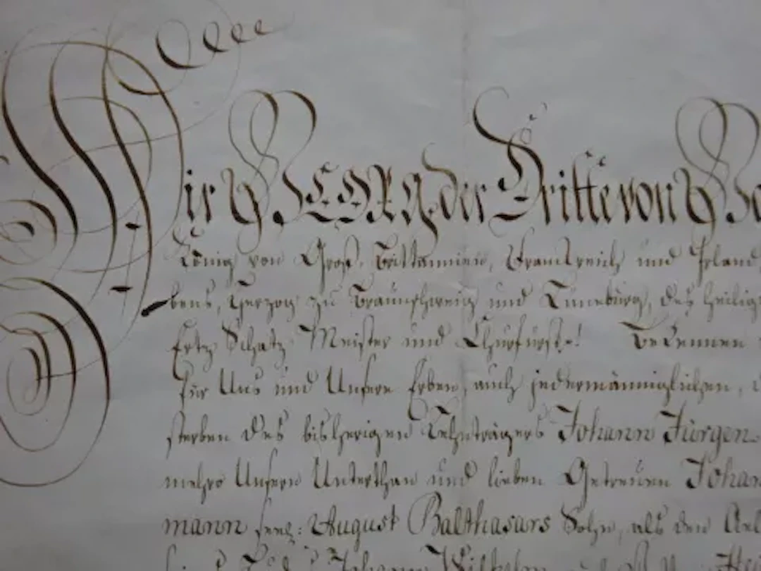 Georg III. - Lehnsbrief 1787