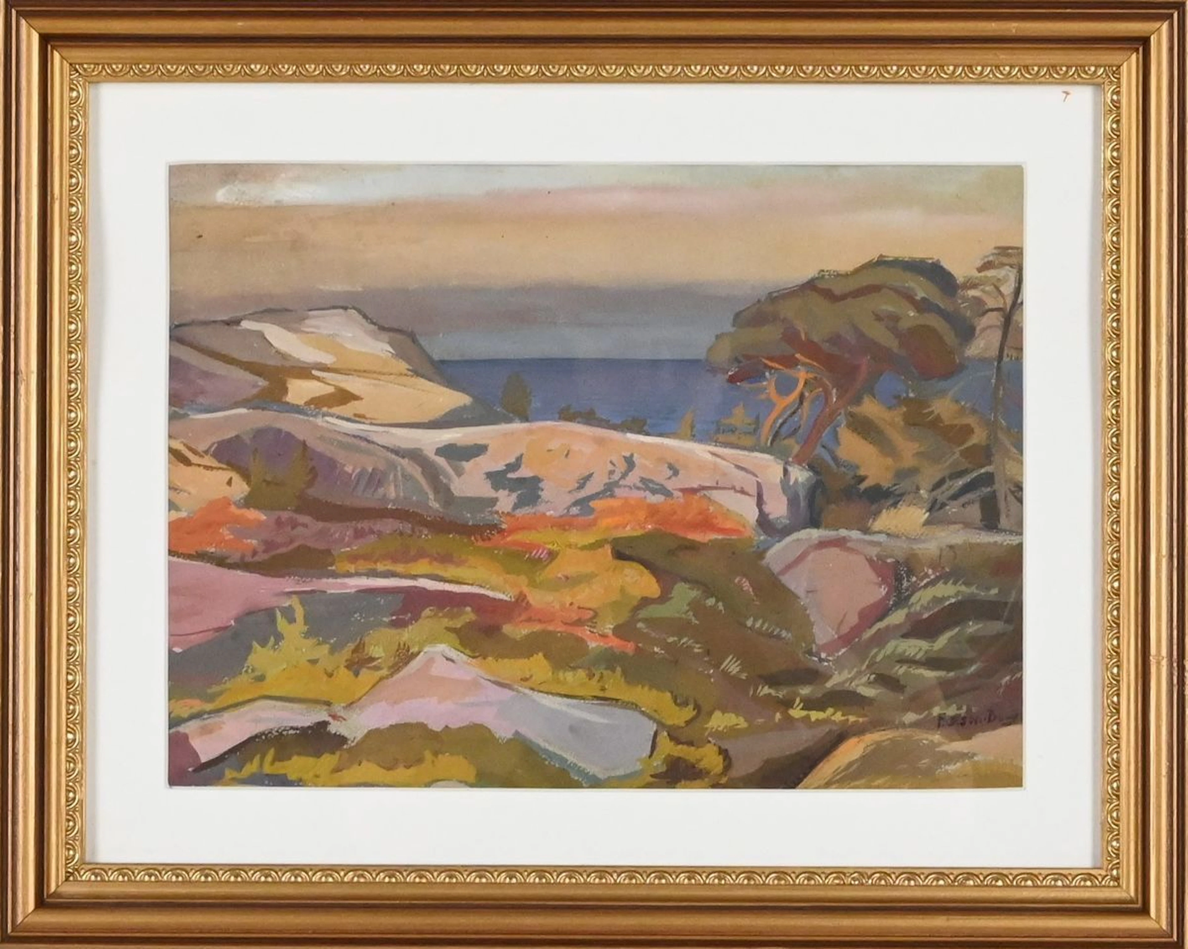 Folke Wilhelmsson Berg, Gouache, landskap