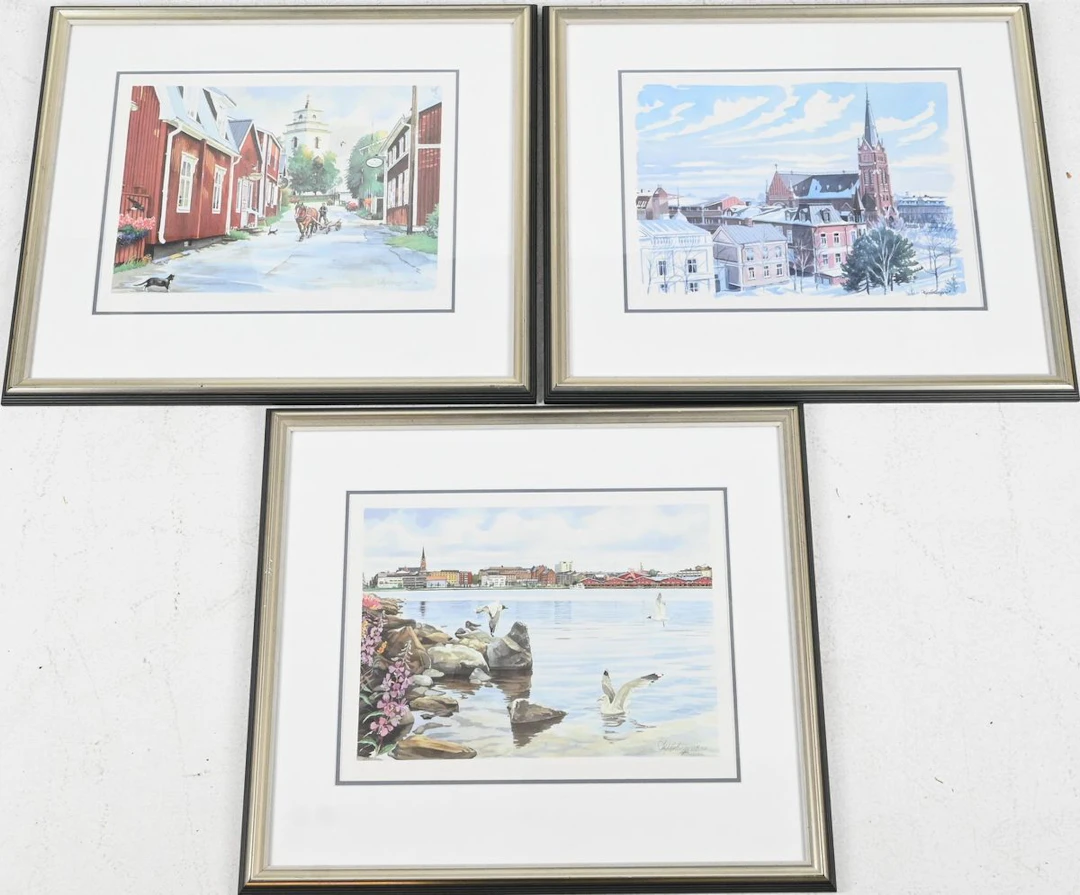3 tryck med luleåmotiv