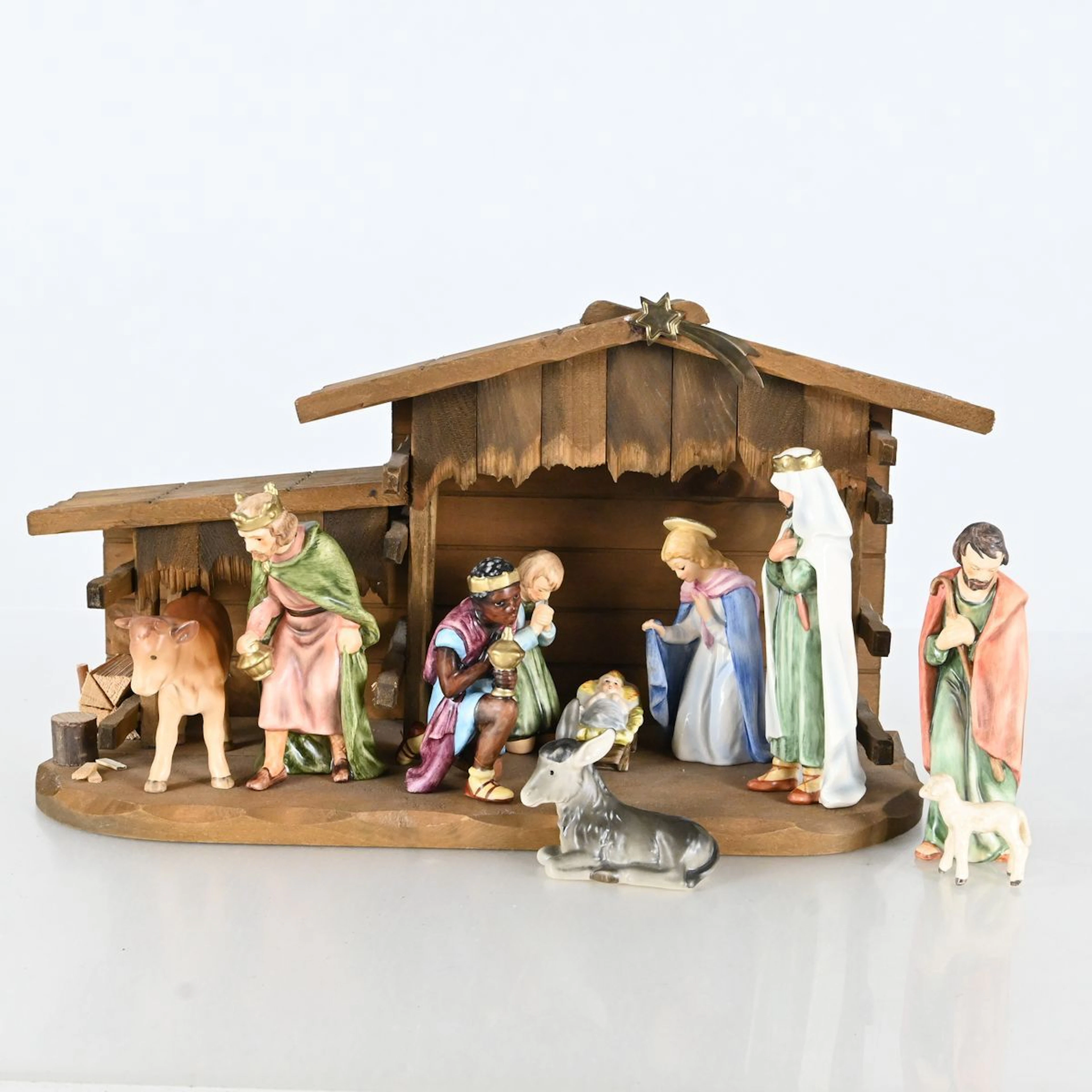 Julkrubba med 10 porslinsfigurer, Goebel
