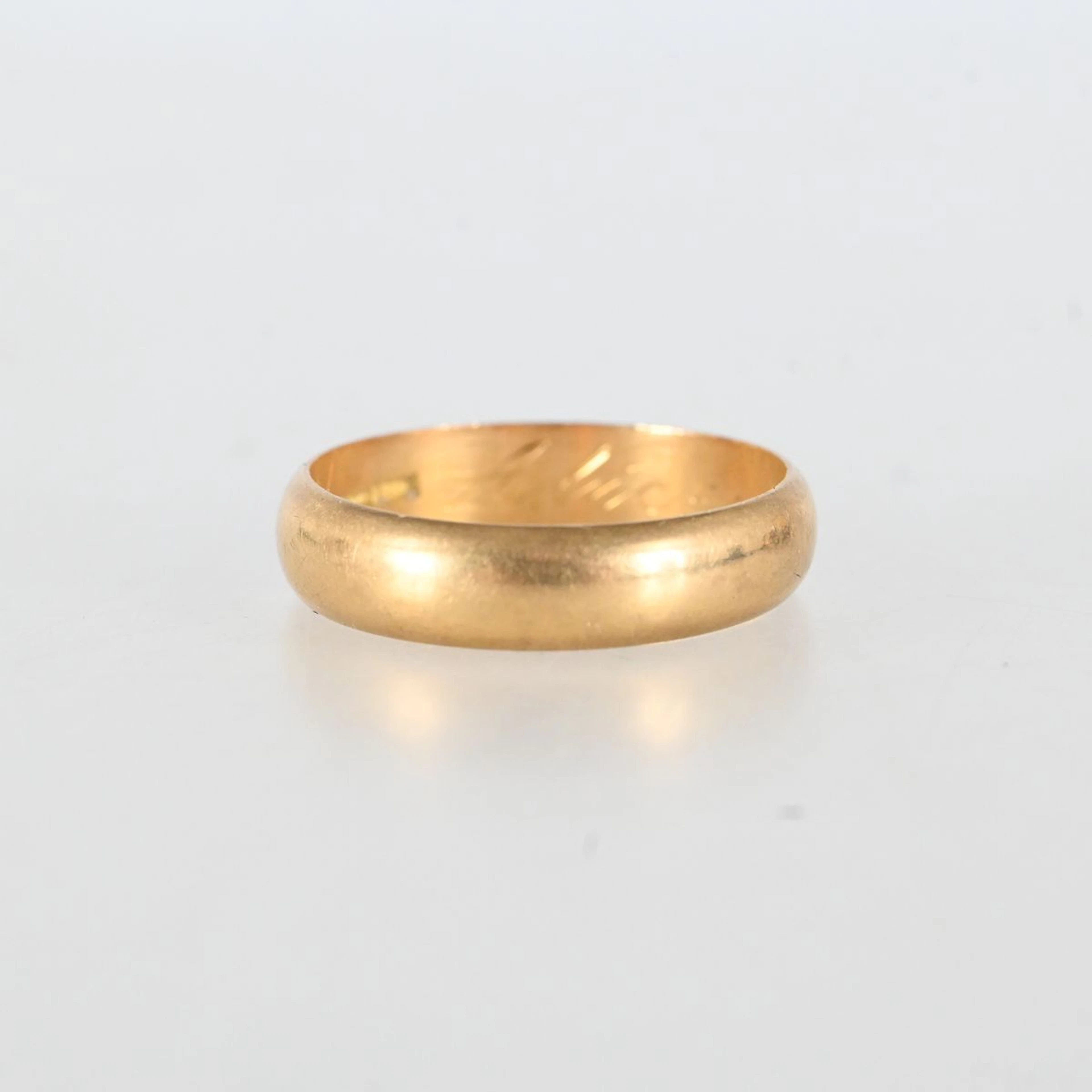 Slät Guldring, 18K Guld