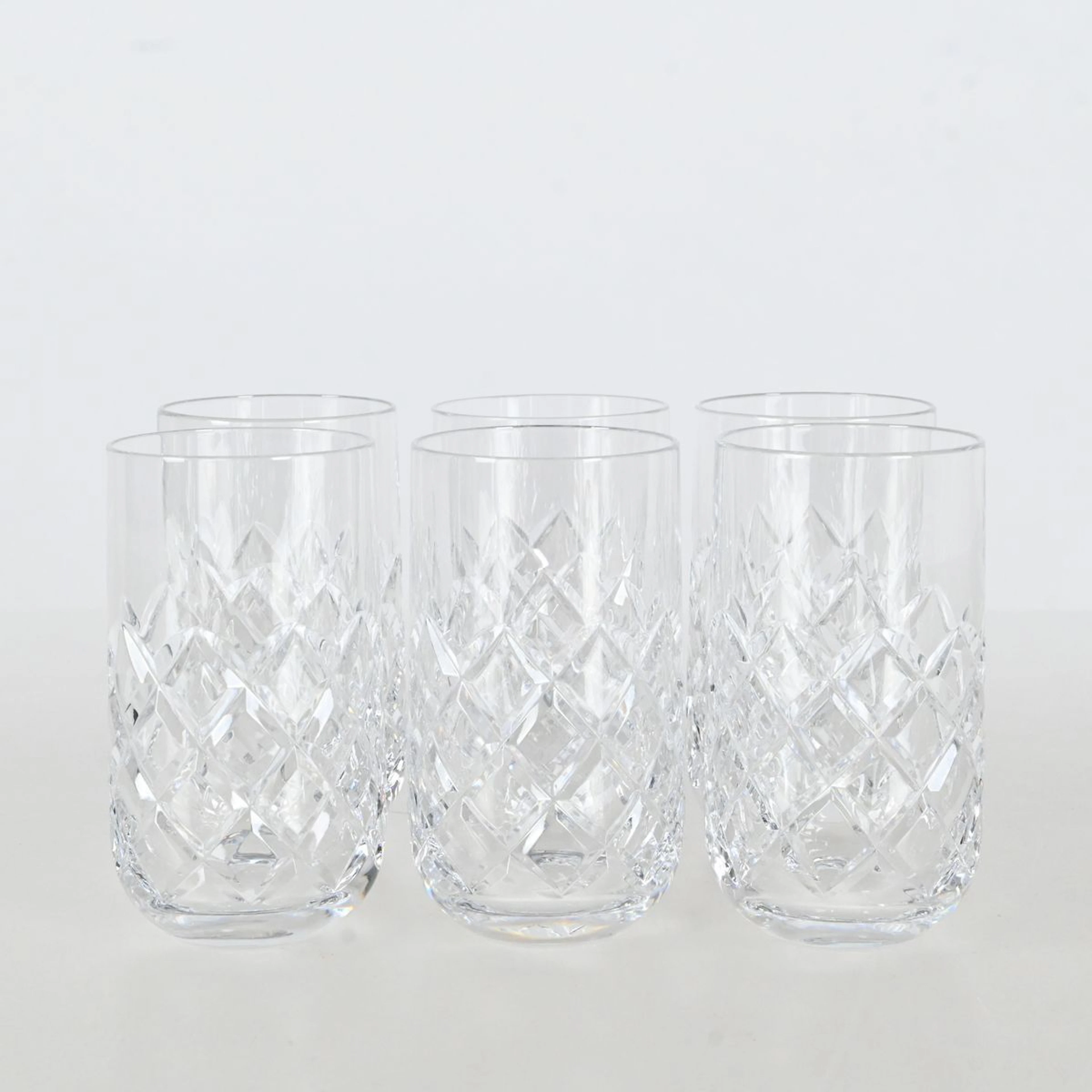 Dricksglas, 6 st, rutslipade