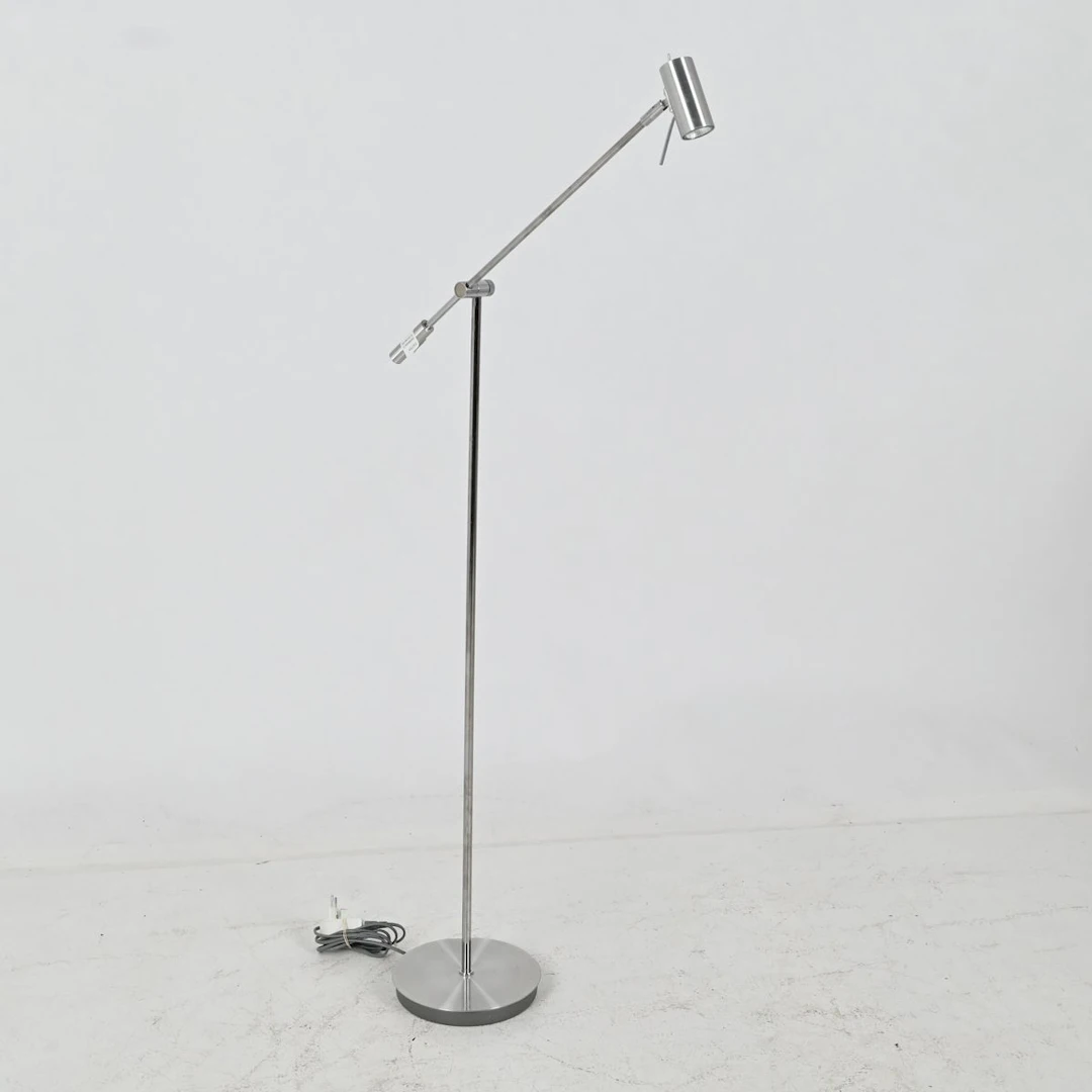 Golvlampa, borstat stål, Belid