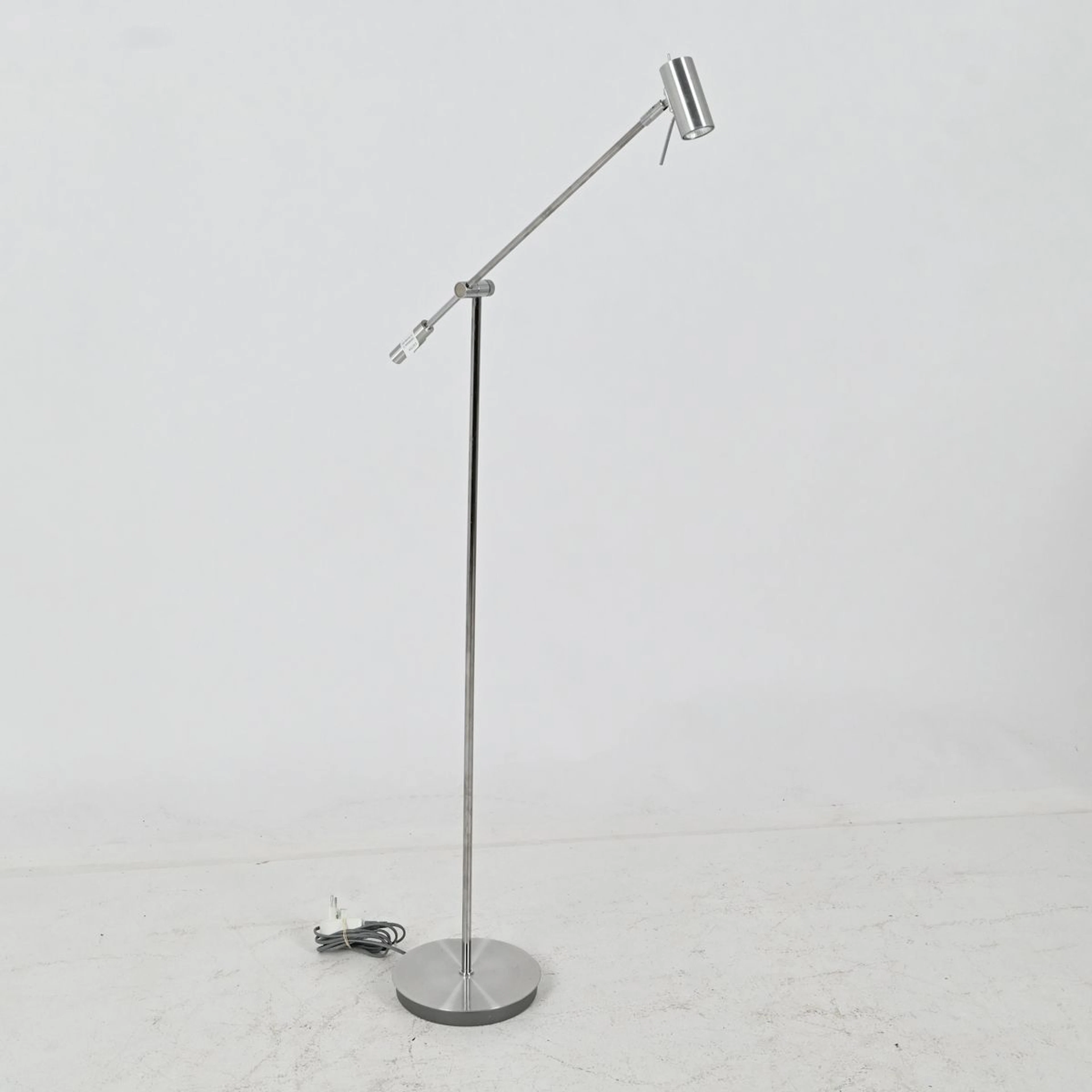 Golvlampa, borstat stål, Belid
