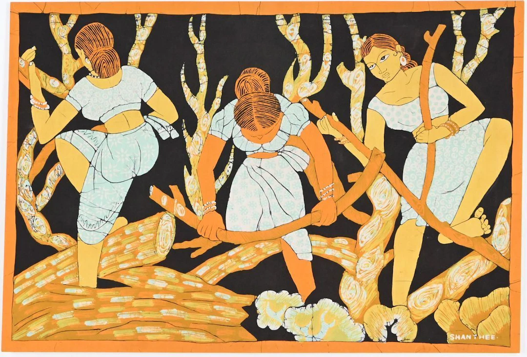 Shan Thee, textiltavla, Tanzania, 1960-70 tal