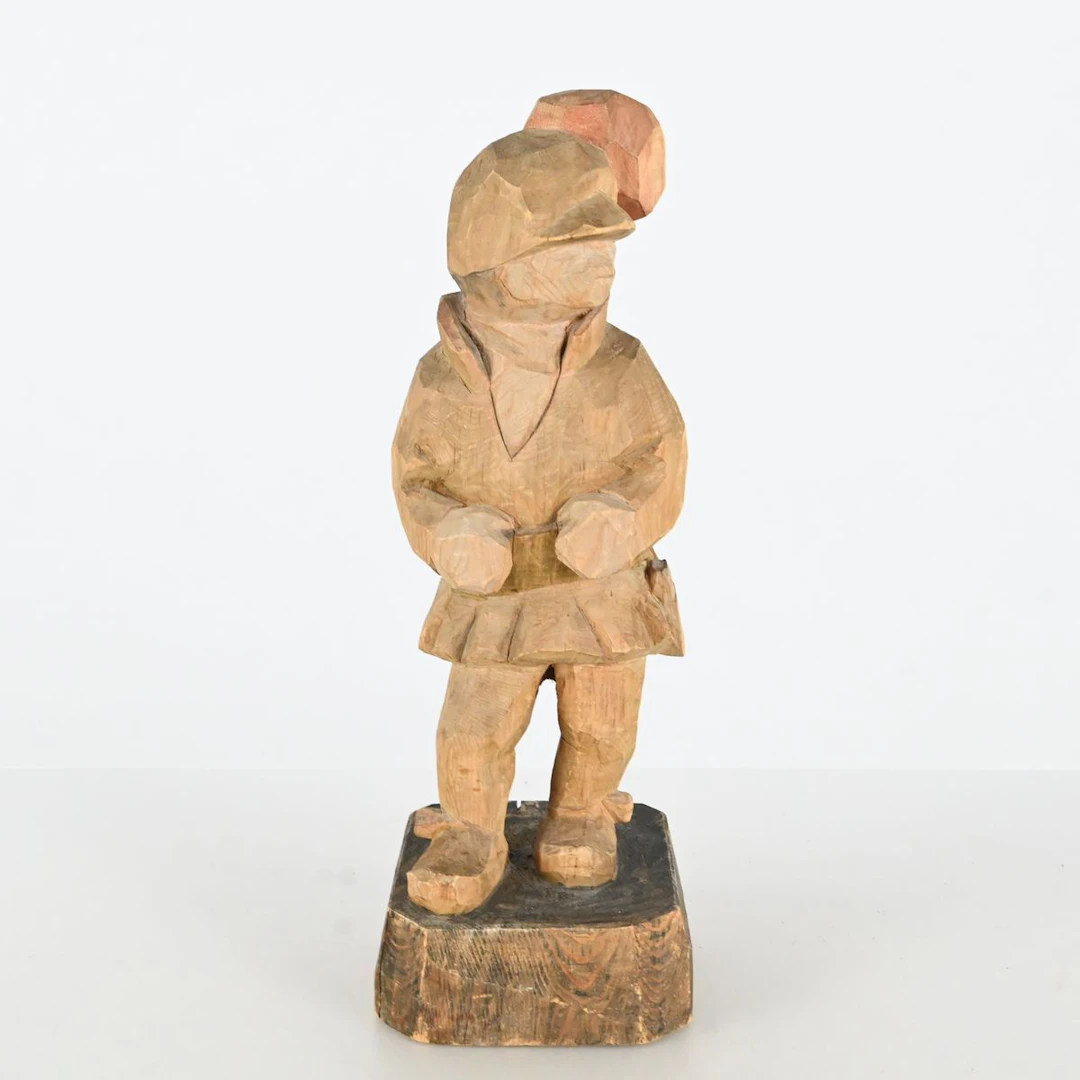 Hjalmar Rönnbäck, träskulptur, samegubbe, 1949