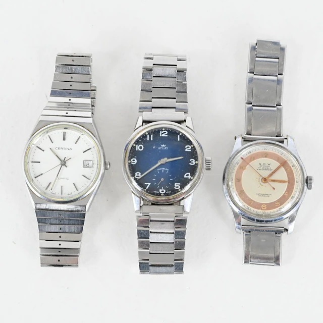 Armbandsur, 3 st, Certina, Hellas, G.o.w. officer