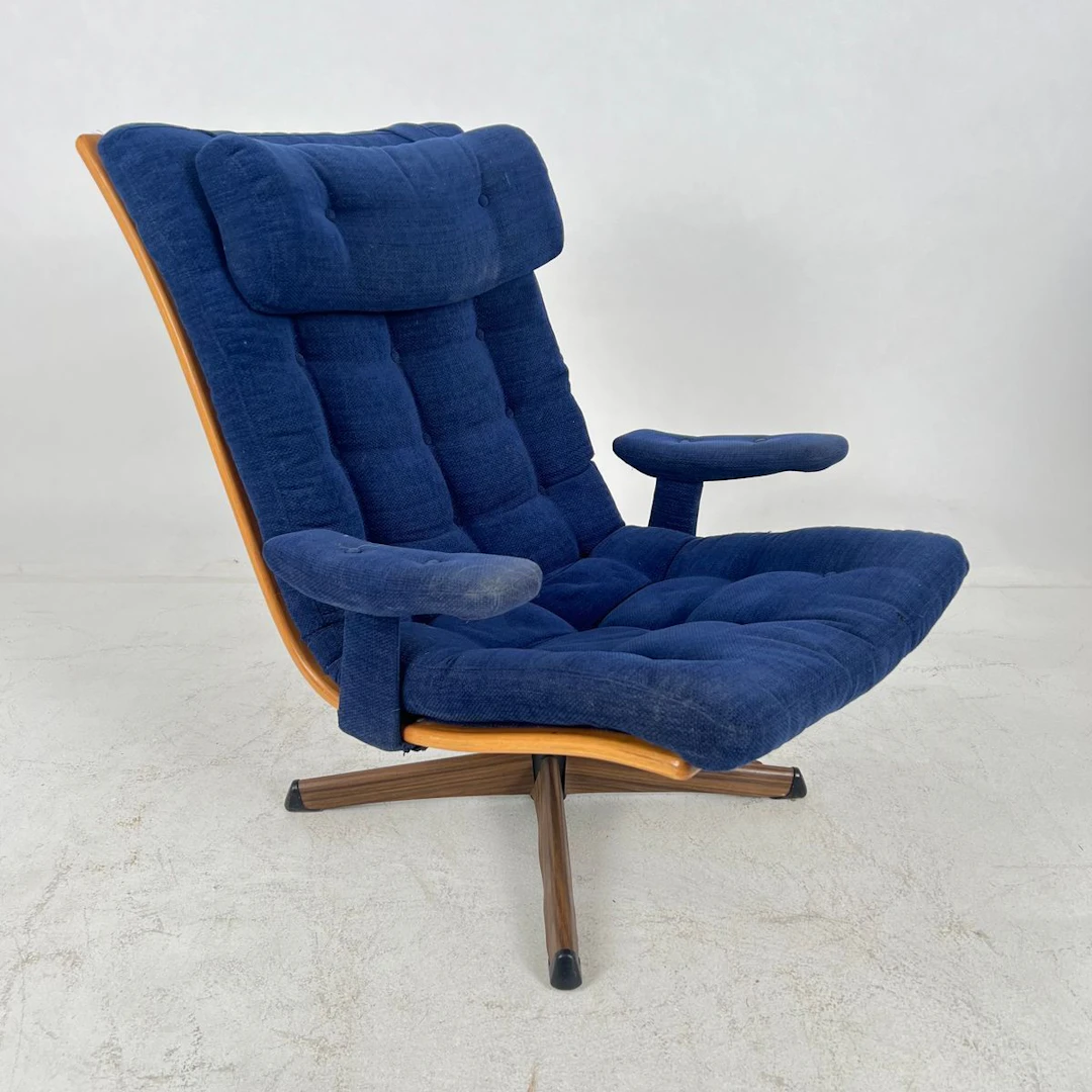 Snurrfåtölj "Delfin", G-Design, Göte Möbler, 1970-tal
