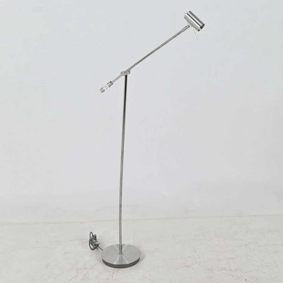 Golvlampa, borstat stål, Belid