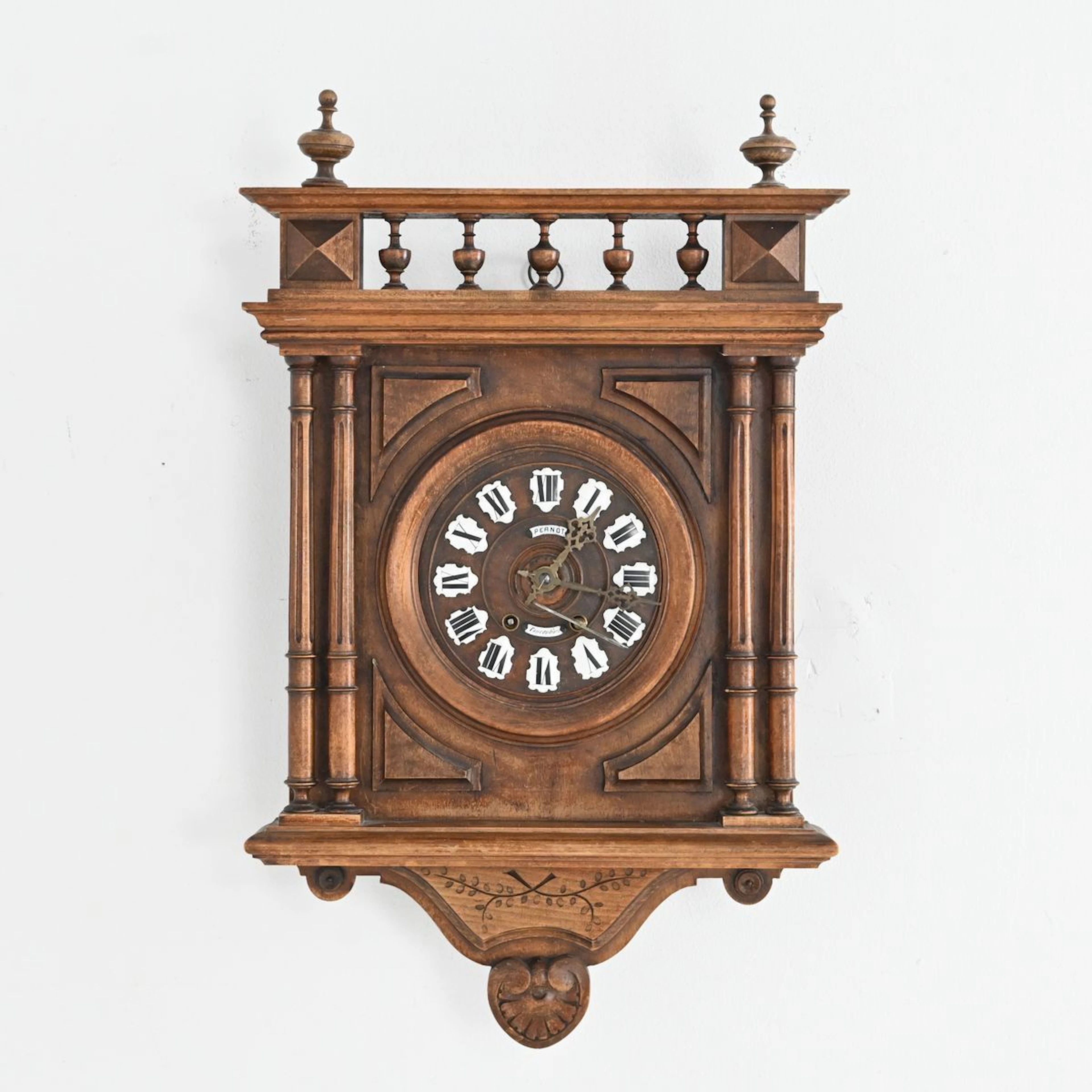 Väggur, ek, 1800 tal