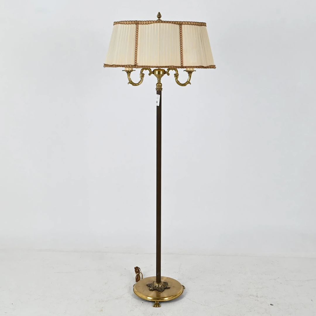 Golvlampa, mässing, empirestil