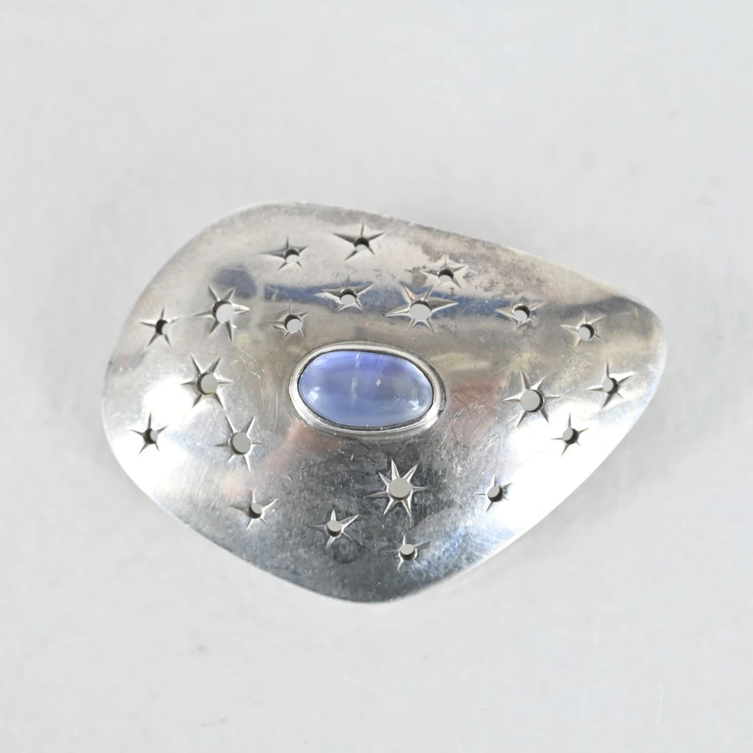 Per Sköld, Brosch med månsten, Sterling Silver, MIC Stockholm 1954
