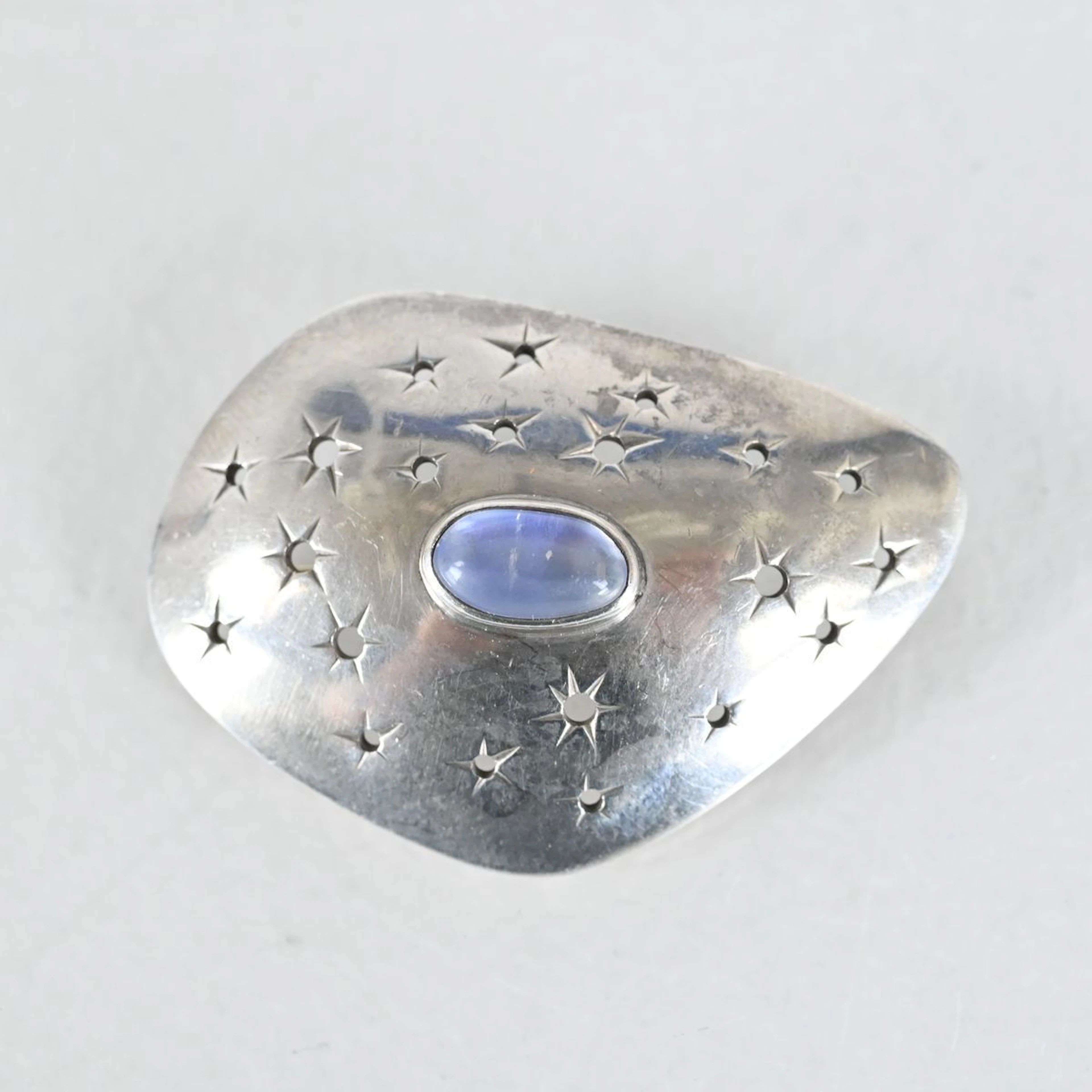 Per Sköld, Brosch med månsten, Sterling Silver, MIC Stockholm 1954