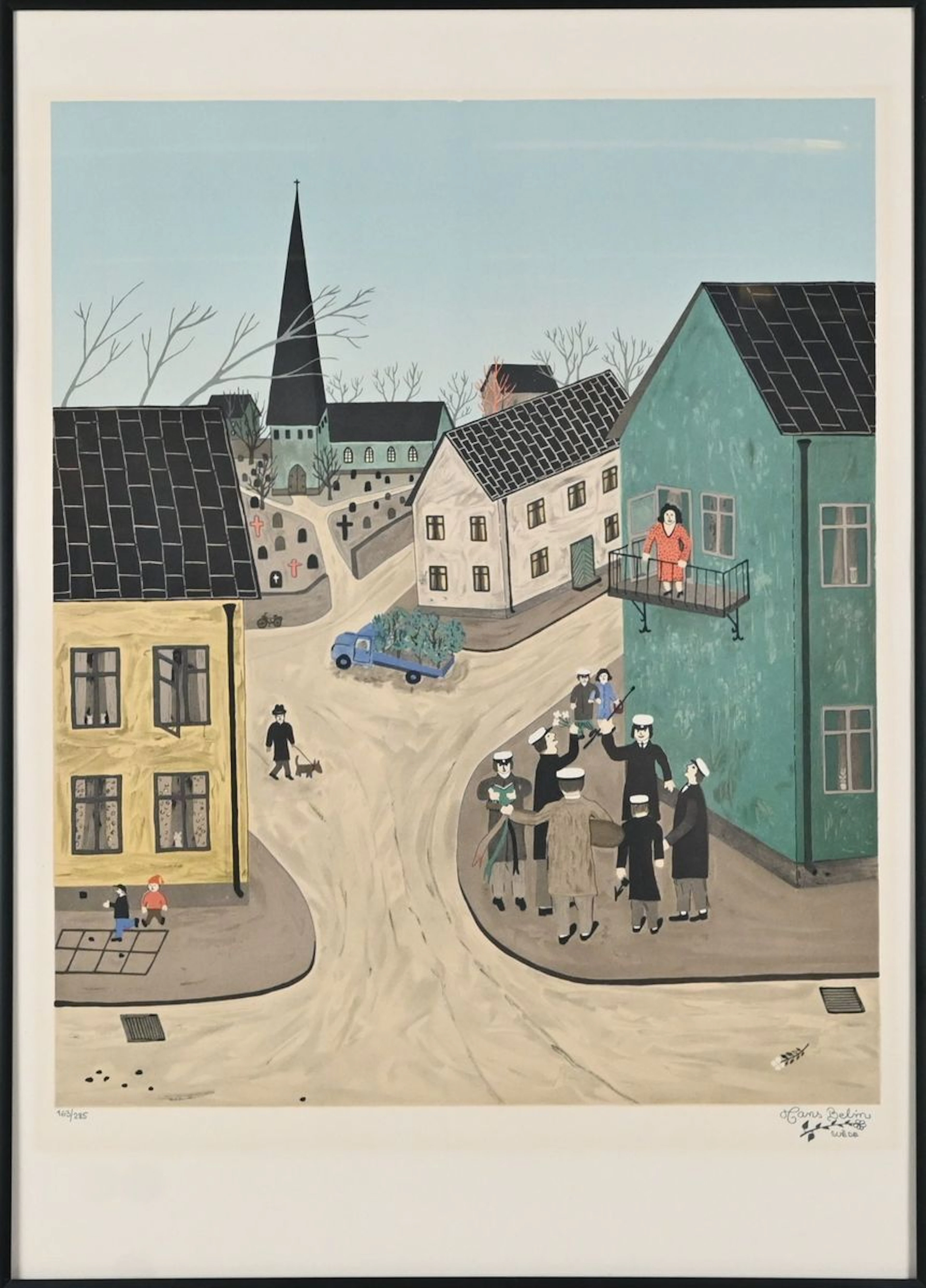 Hans Belin, Färglitografi, nr och signerat