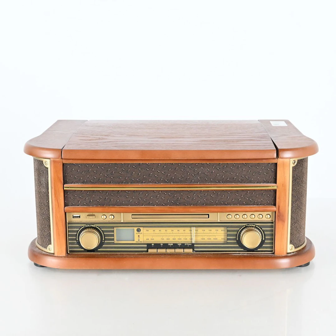 LP-spelare / radio, vintagestil