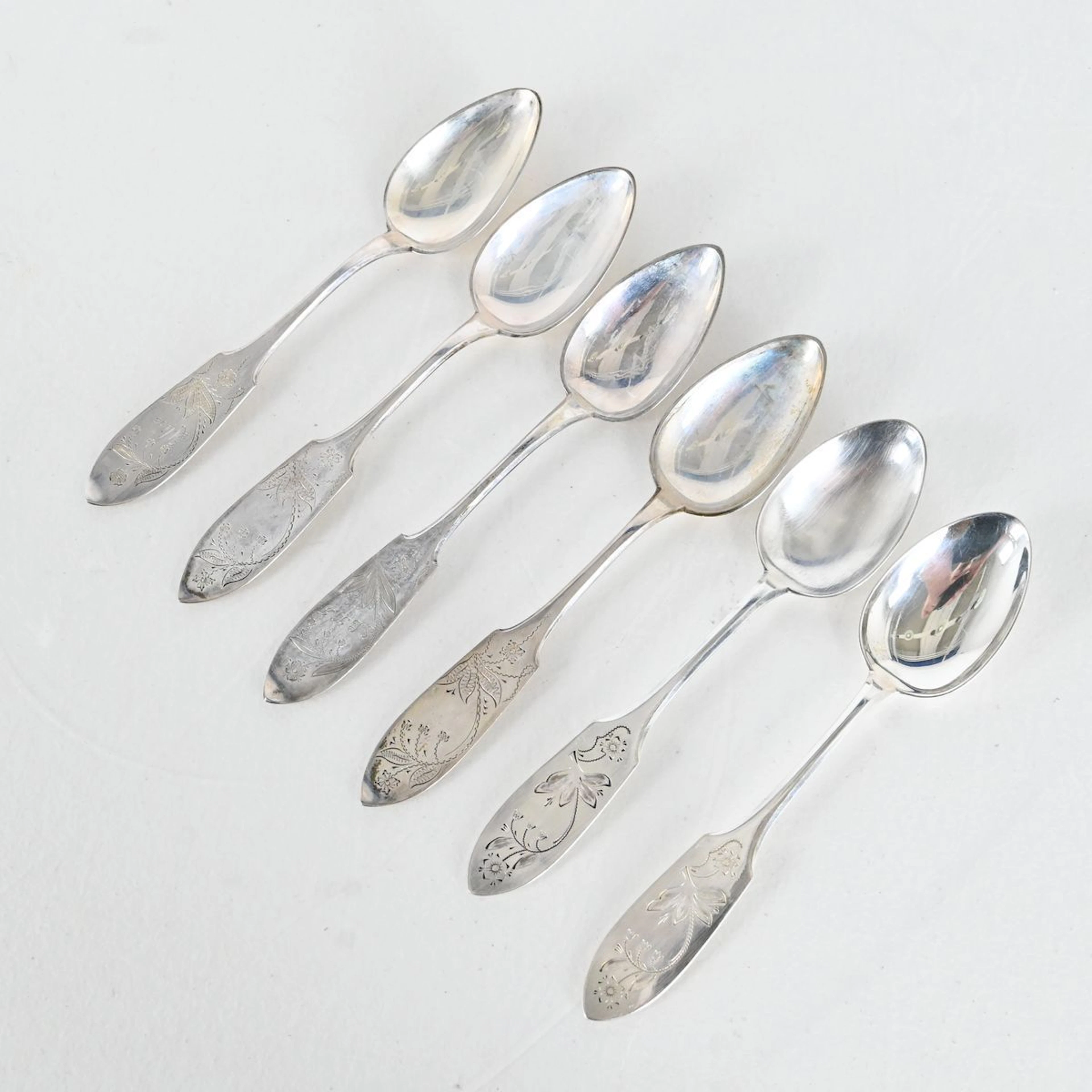 Skedar, 6 st, Tornedal / finnmyrten, silver