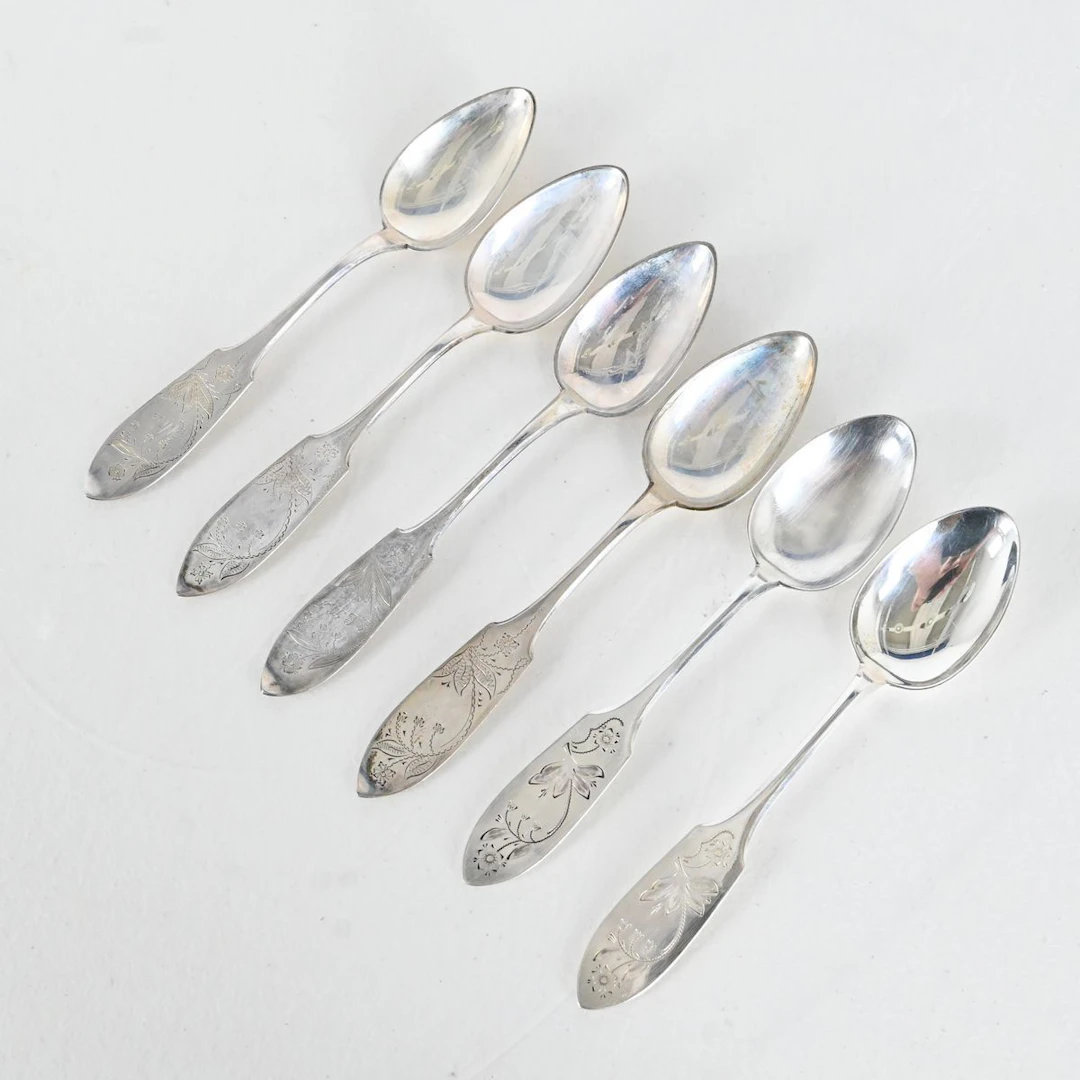 Skedar, 6 st, Tornedal / finnmyrten, silver