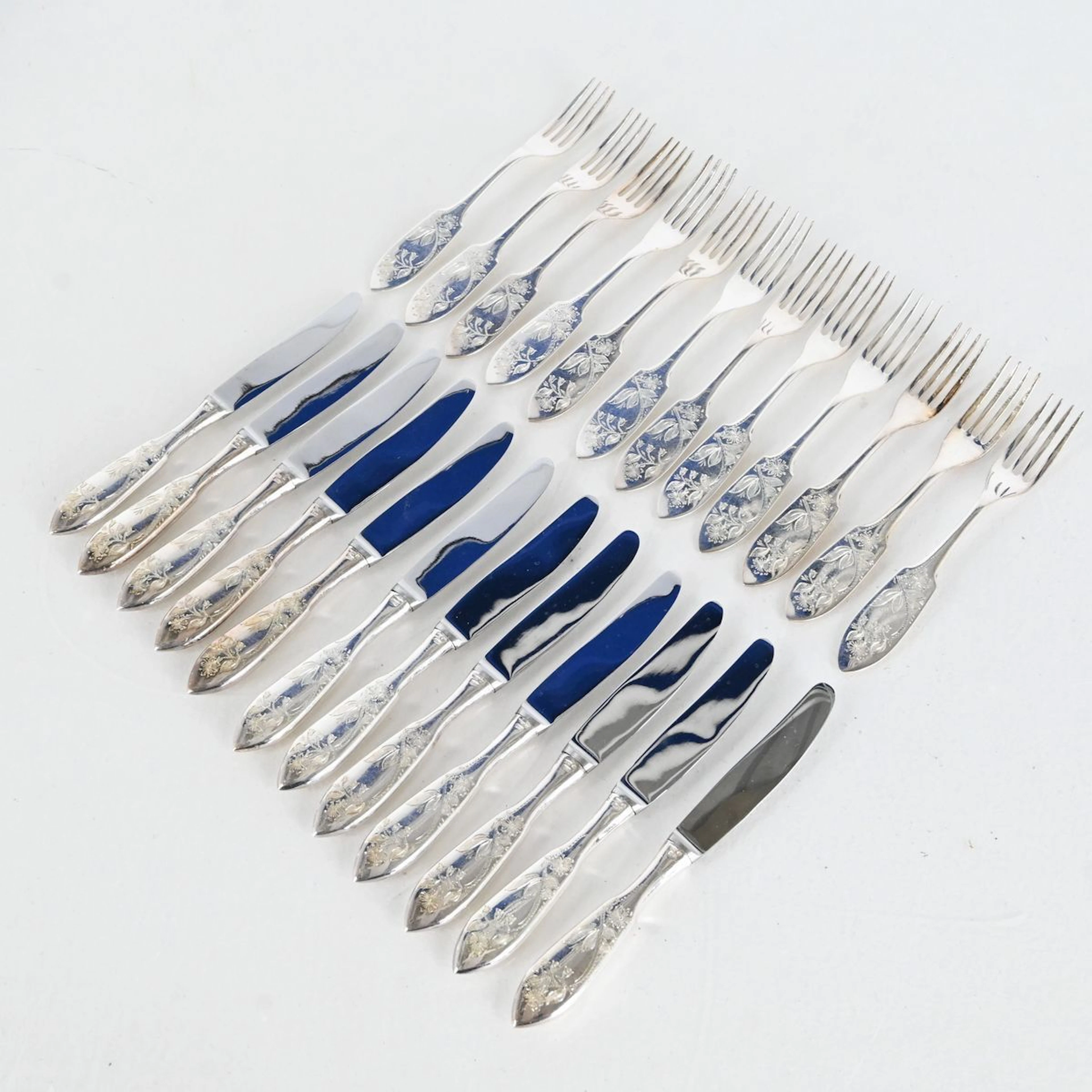 24 delar smörgåsbestick, Tornedal / Finnmyrten, Silver, COP Haparanda