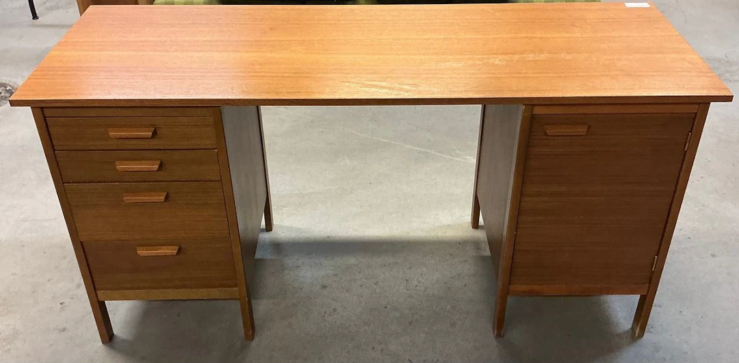 Skrivbord, teak, 1960-tal
