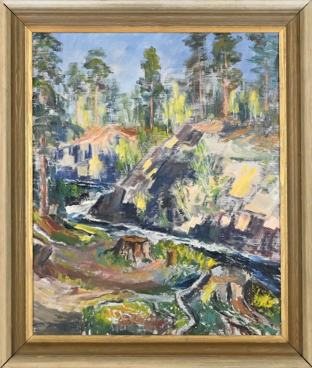 Oskar Bergqvist, olja på duk, daterad 1956