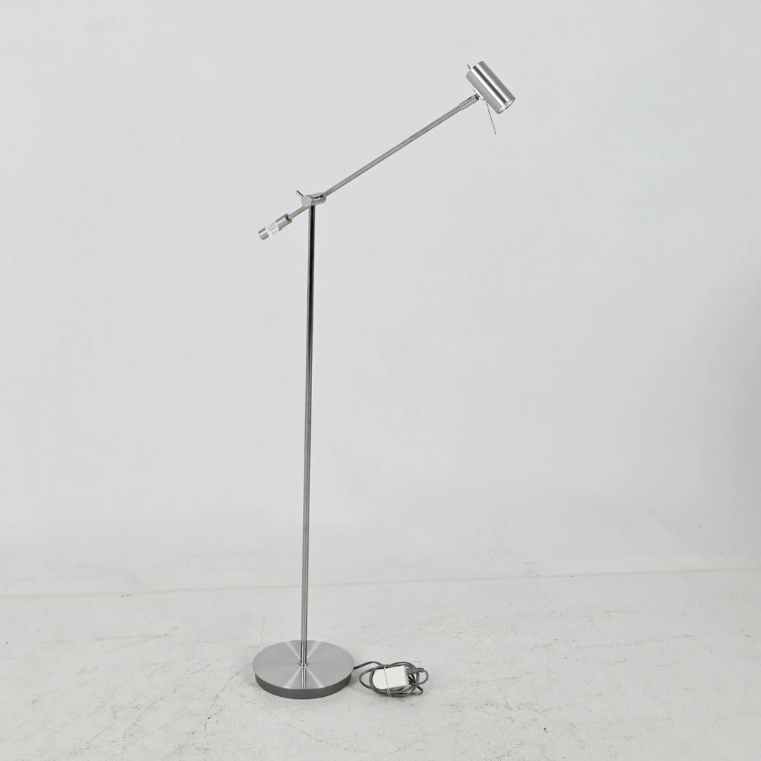 Golvlampa, borstat stål, Belid
