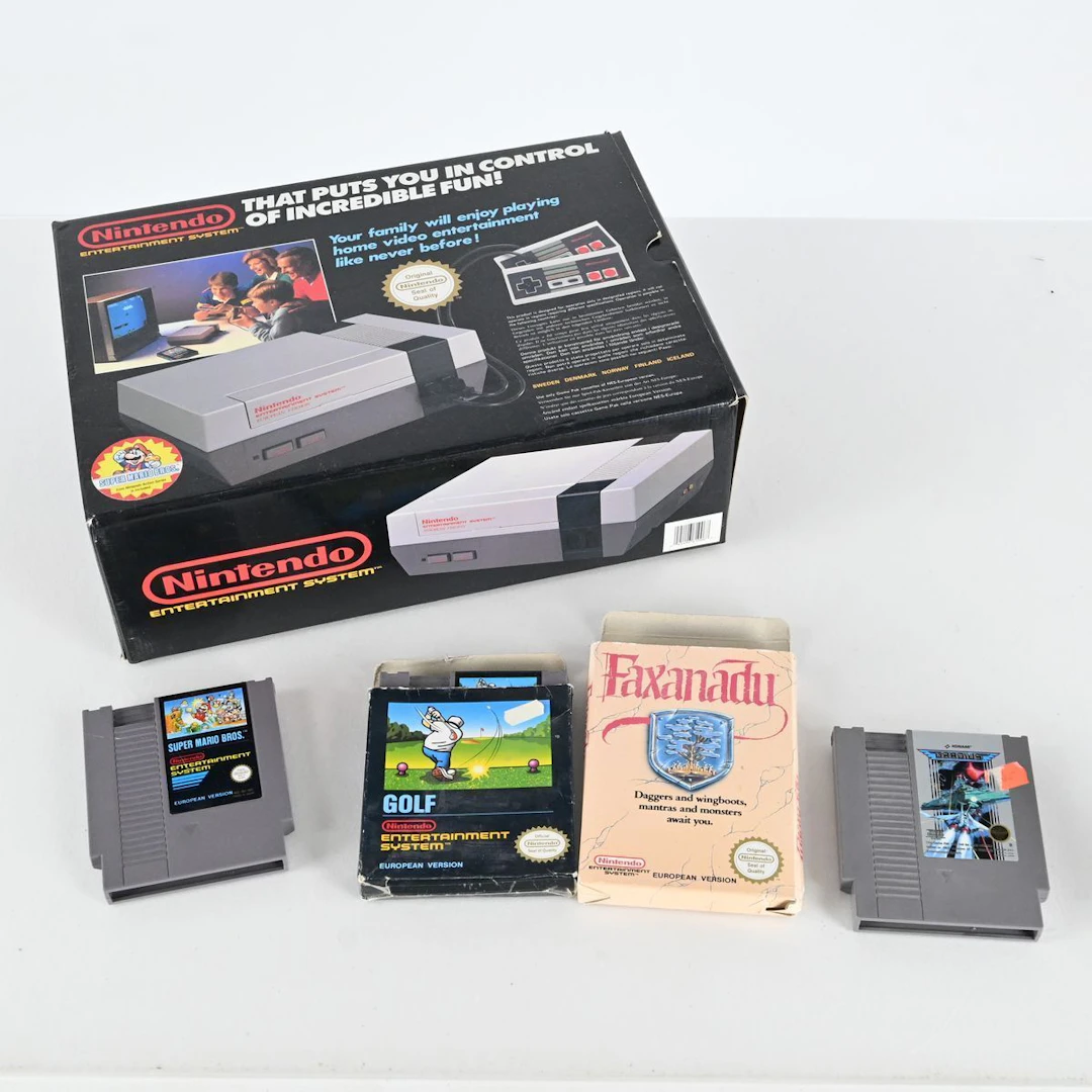 Nintendo Entertainment system med spel