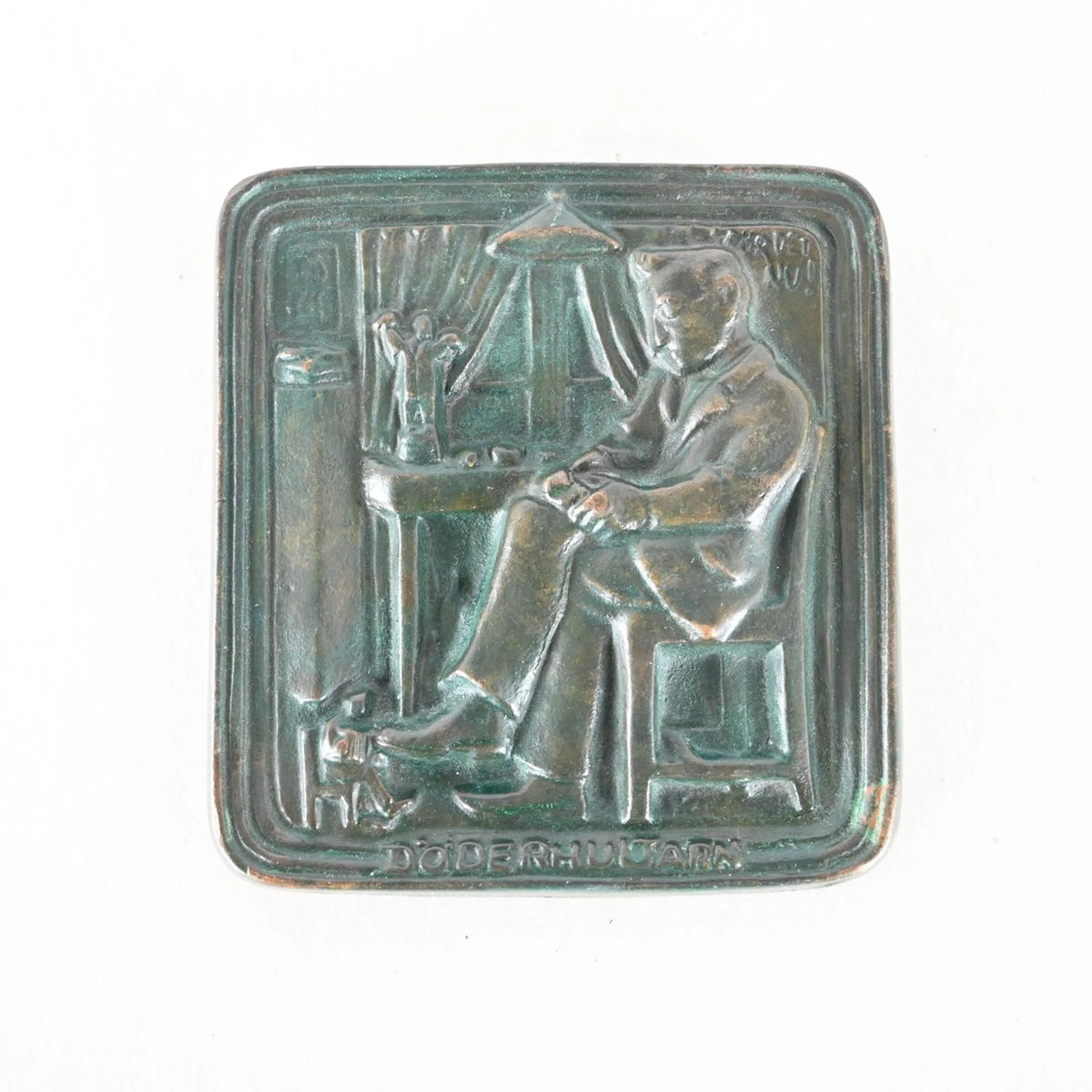 Arvid Källström, väggplakett "Döderhultarn", mässing, nr 3/8