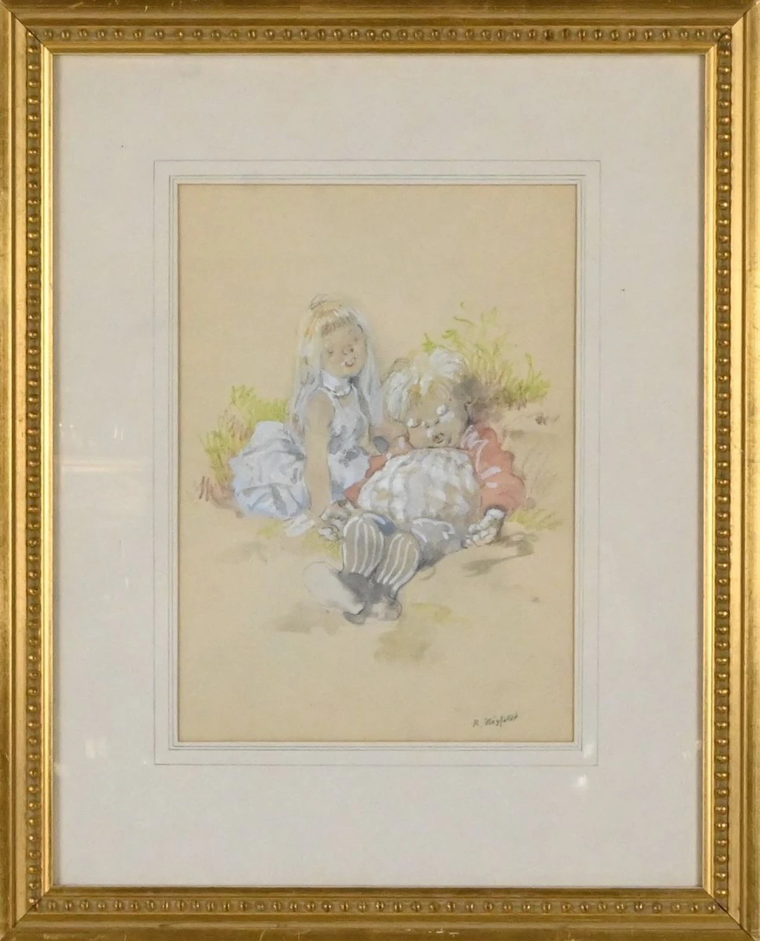 Robert Högfeldt, blandteknik, signerad
