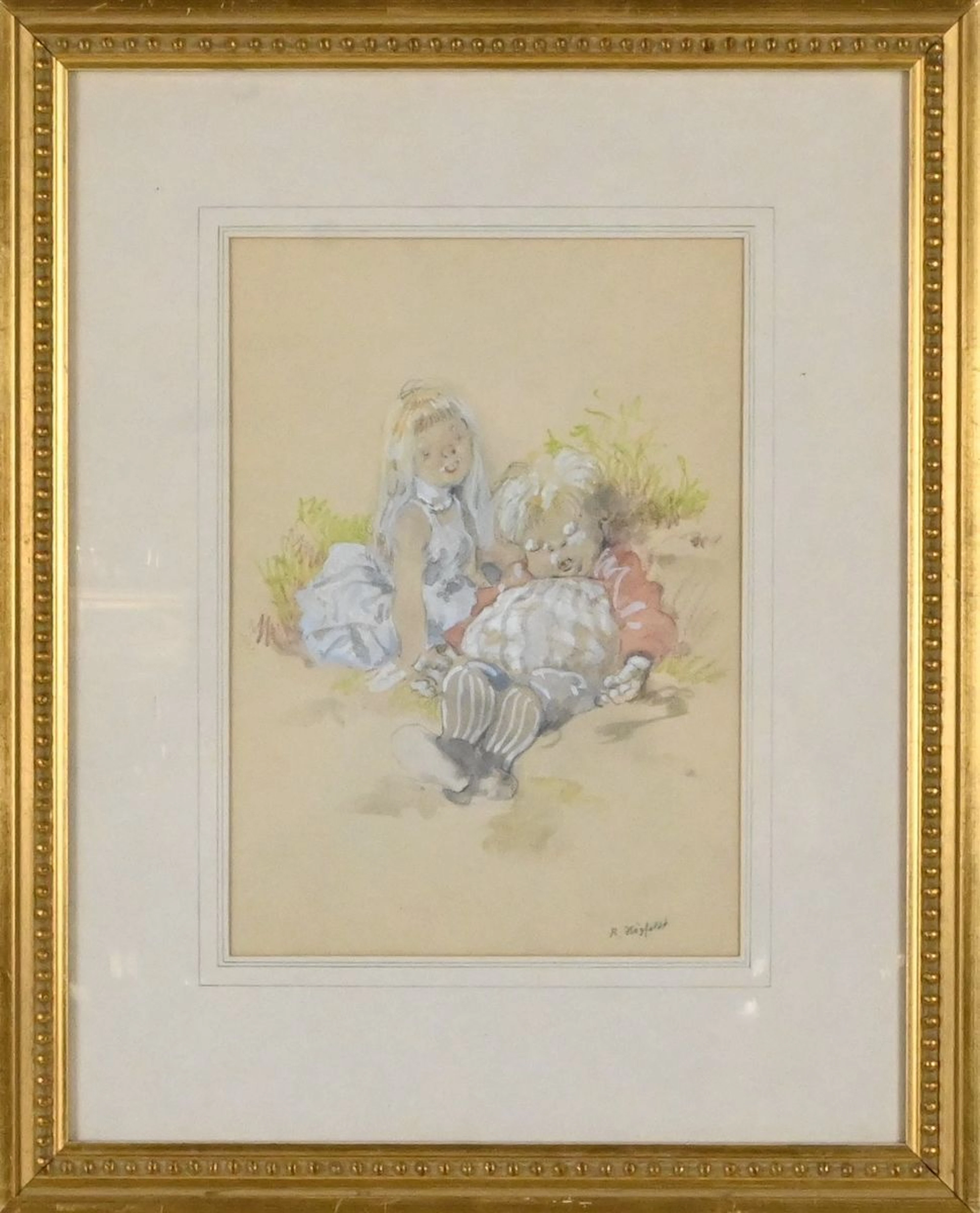 Robert Högfeldt, blandteknik, signerad