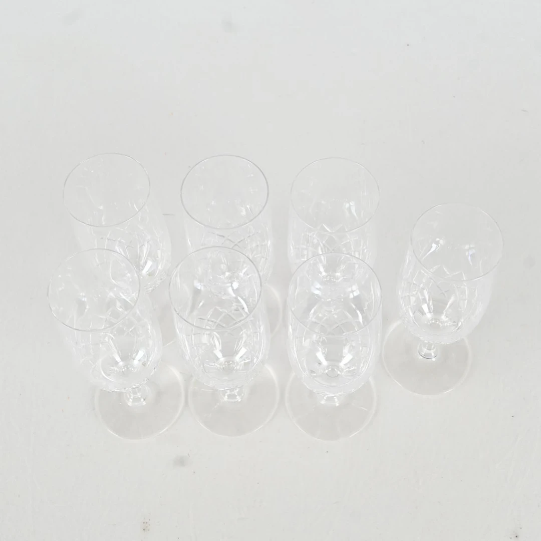 Champagneglas, 7 st, slipad kristall