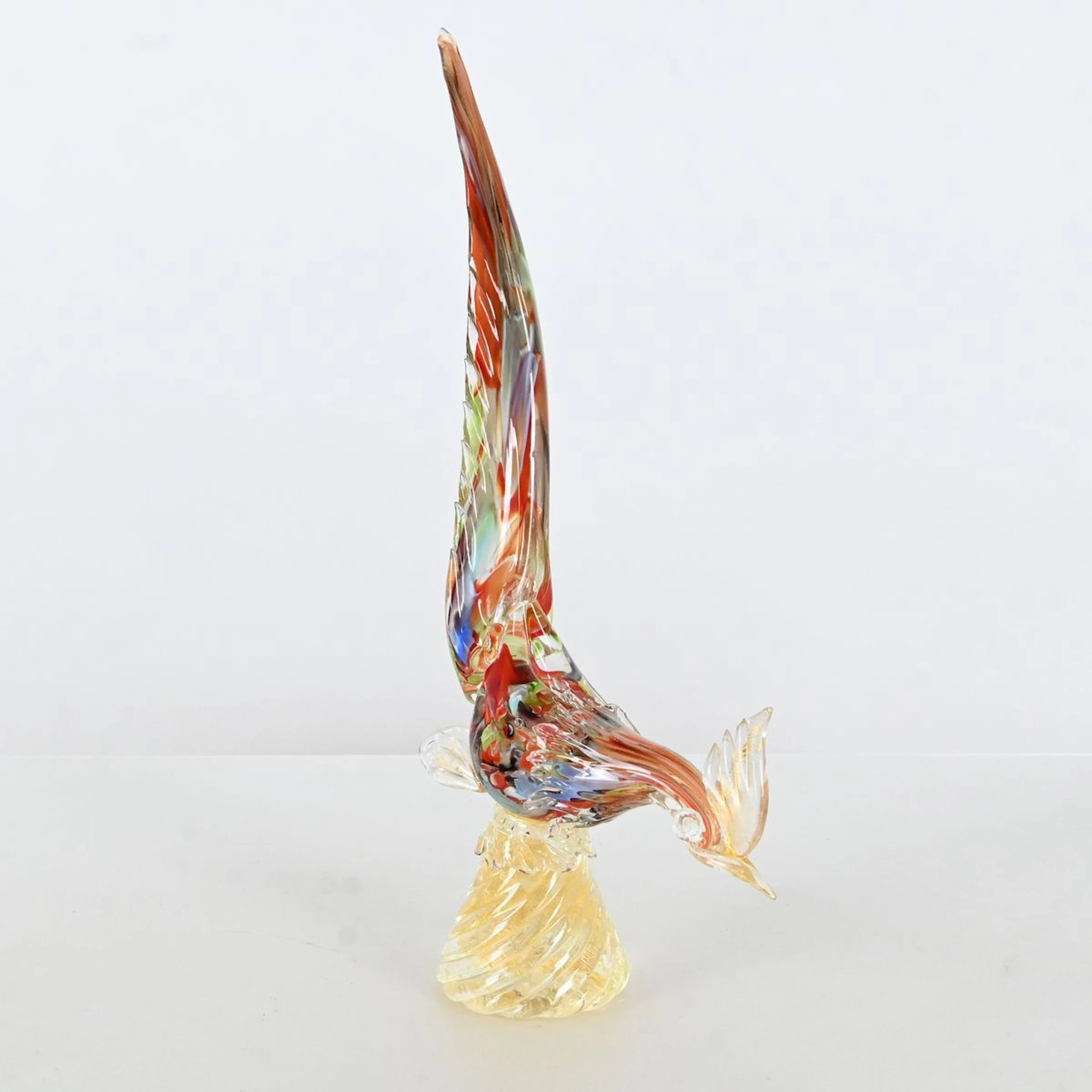 Fågel, konstglas, Murano Italien